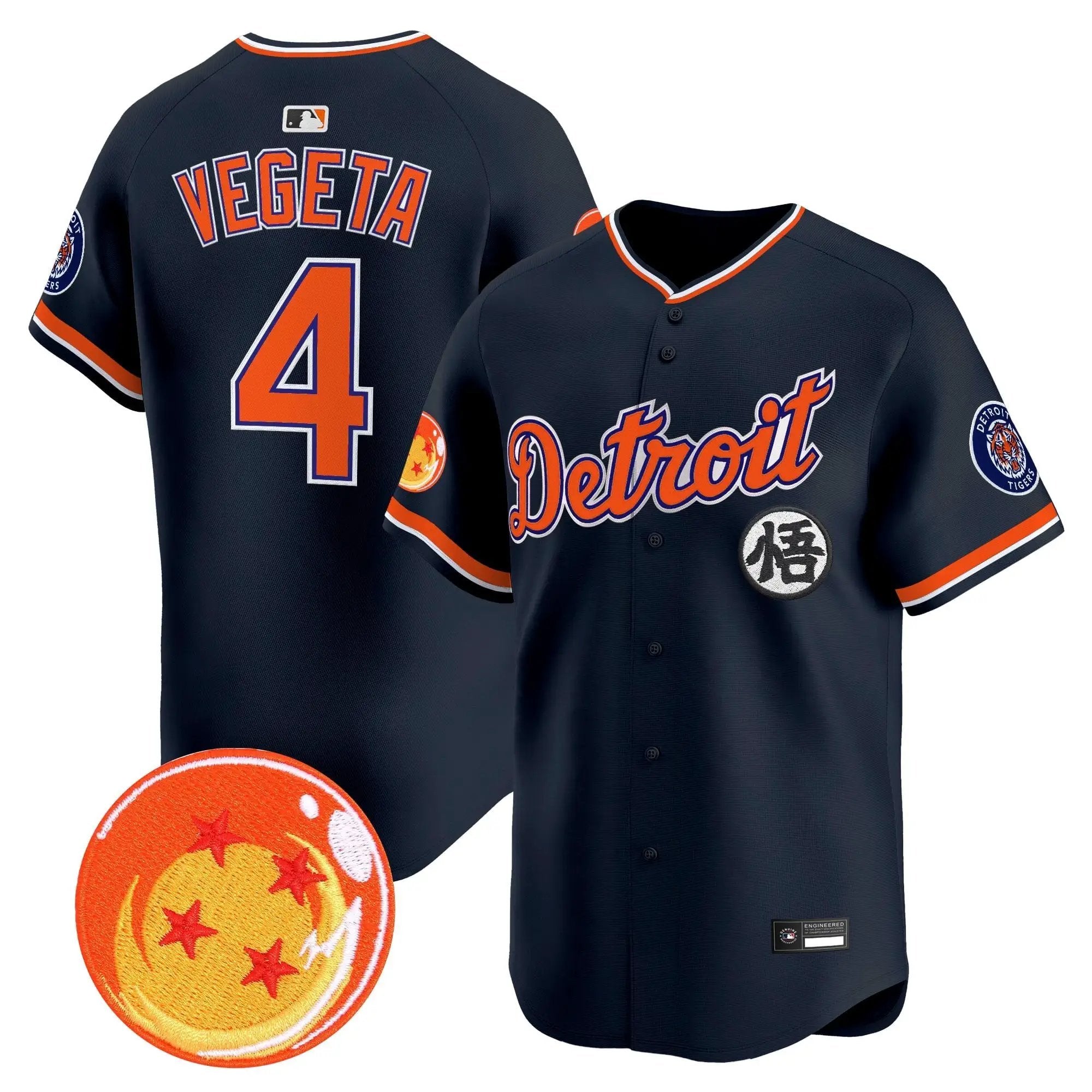 DET x Dragon Ball Vapor Premier Limited Jersey - All Stitched by Digigearus