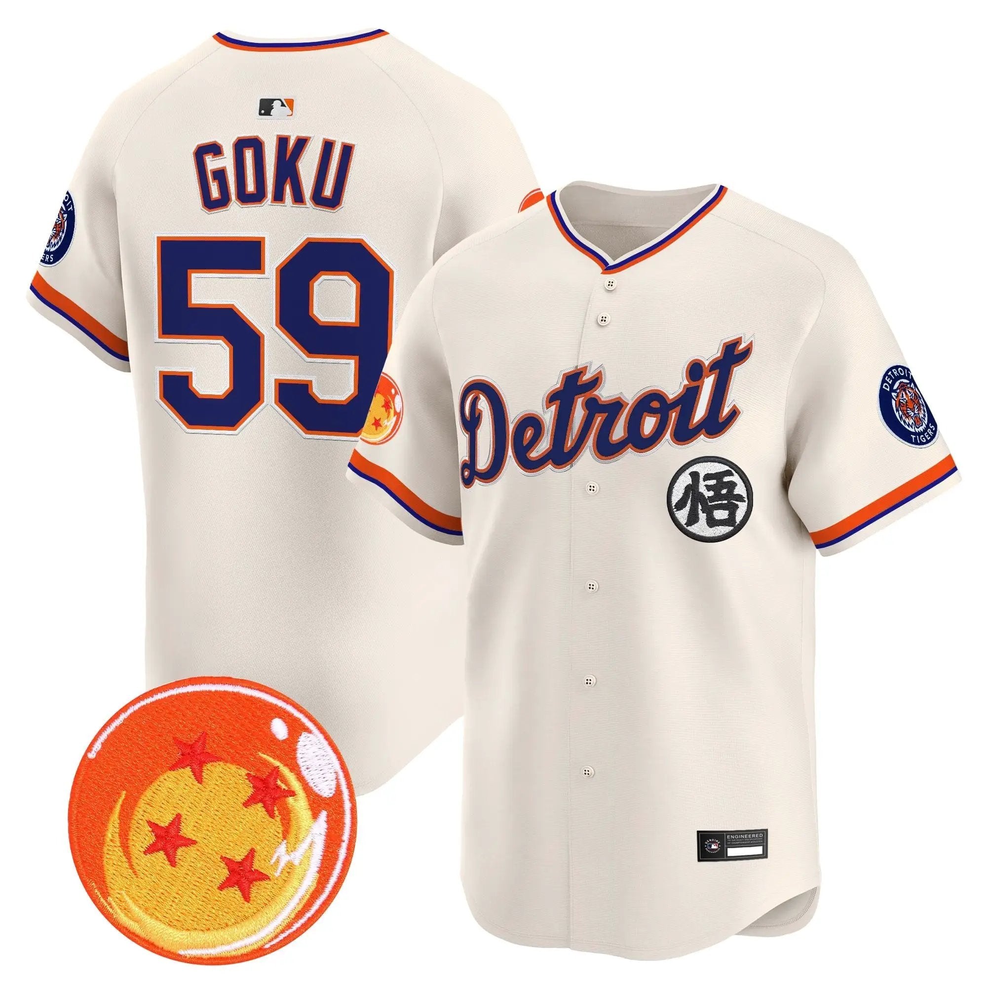 DET x Dragon Ball Vapor Premier Limited Jersey - All Stitched by Digigearus