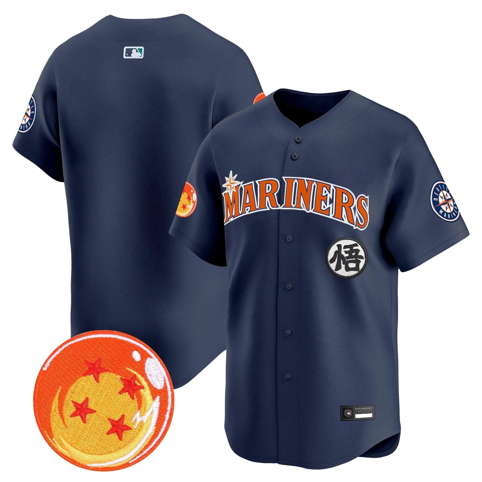 SEA x Dragon Ball Vapor Premier Limited Jersey - All Stitched by Seattle Mariners