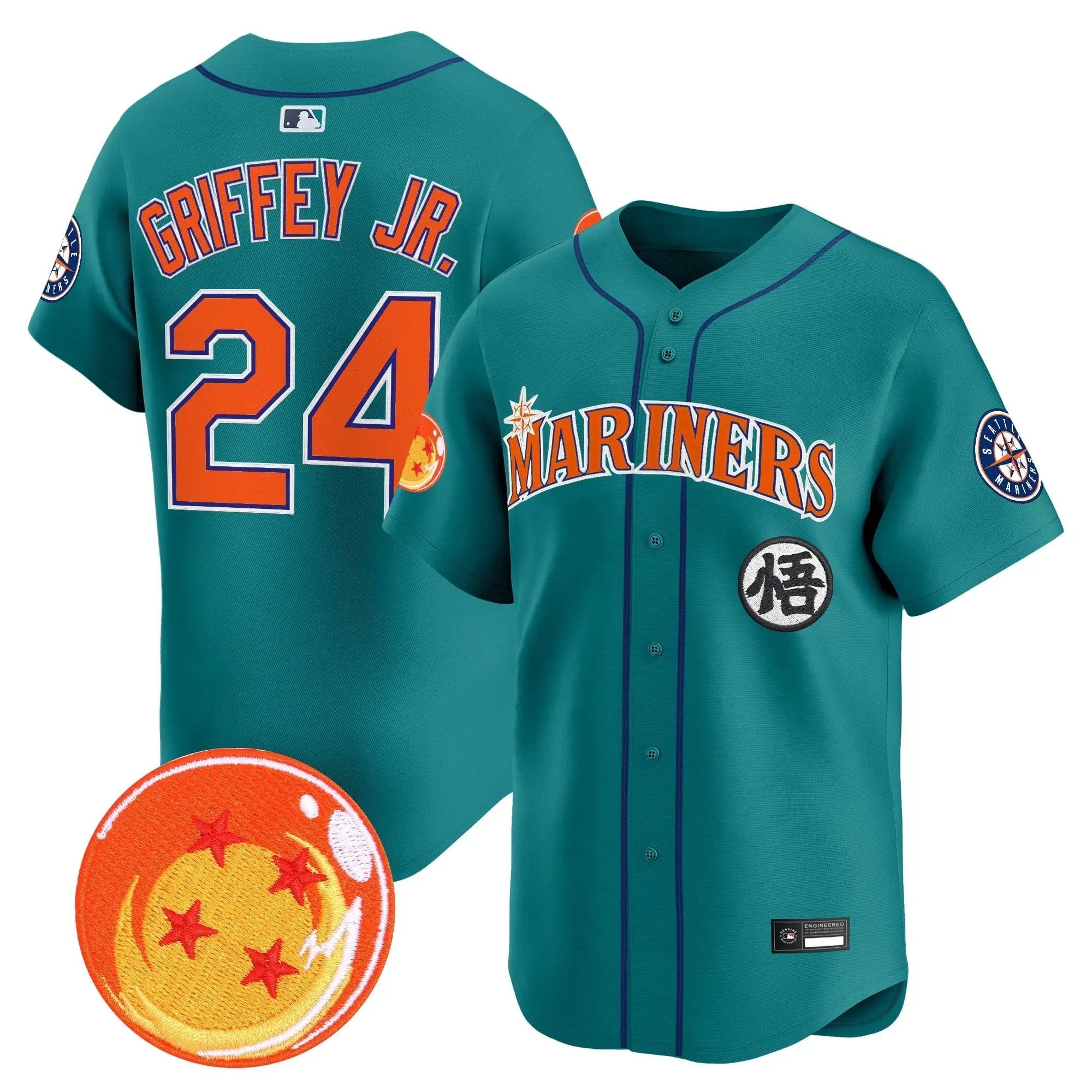 SEA x Dragon Ball Vapor Premier Limited Jersey - All Stitched by Seattle Mariners