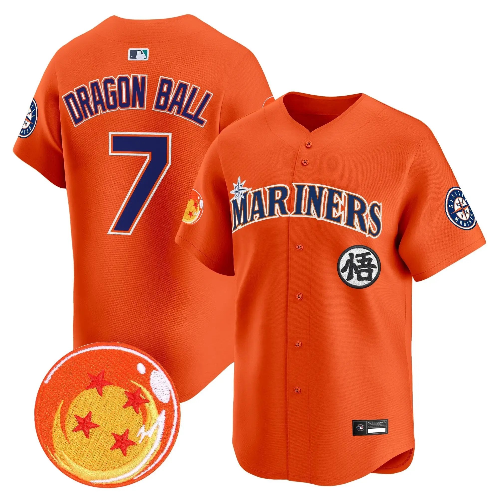 SEA x Dragon Ball Vapor Premier Limited Jersey - All Stitched by Seattle Mariners