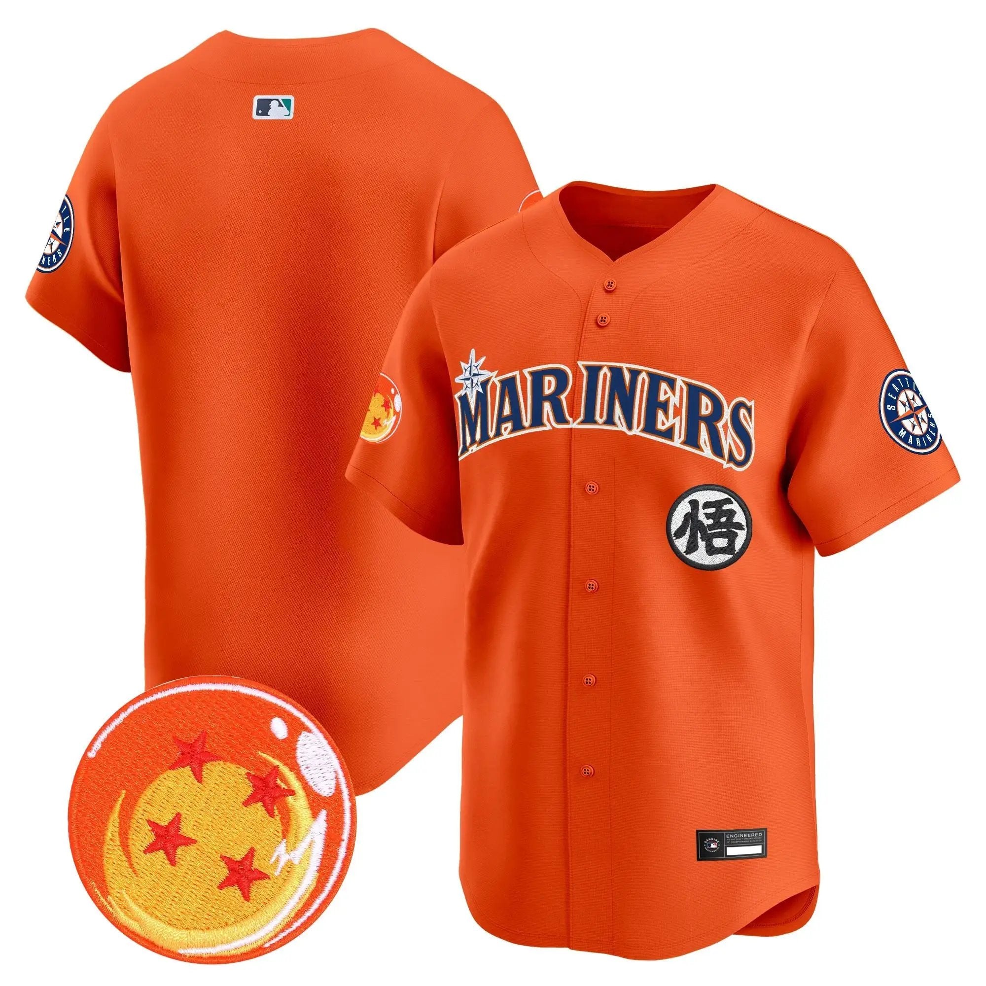 SEA x Dragon Ball Vapor Premier Limited Jersey - All Stitched by Seattle Mariners