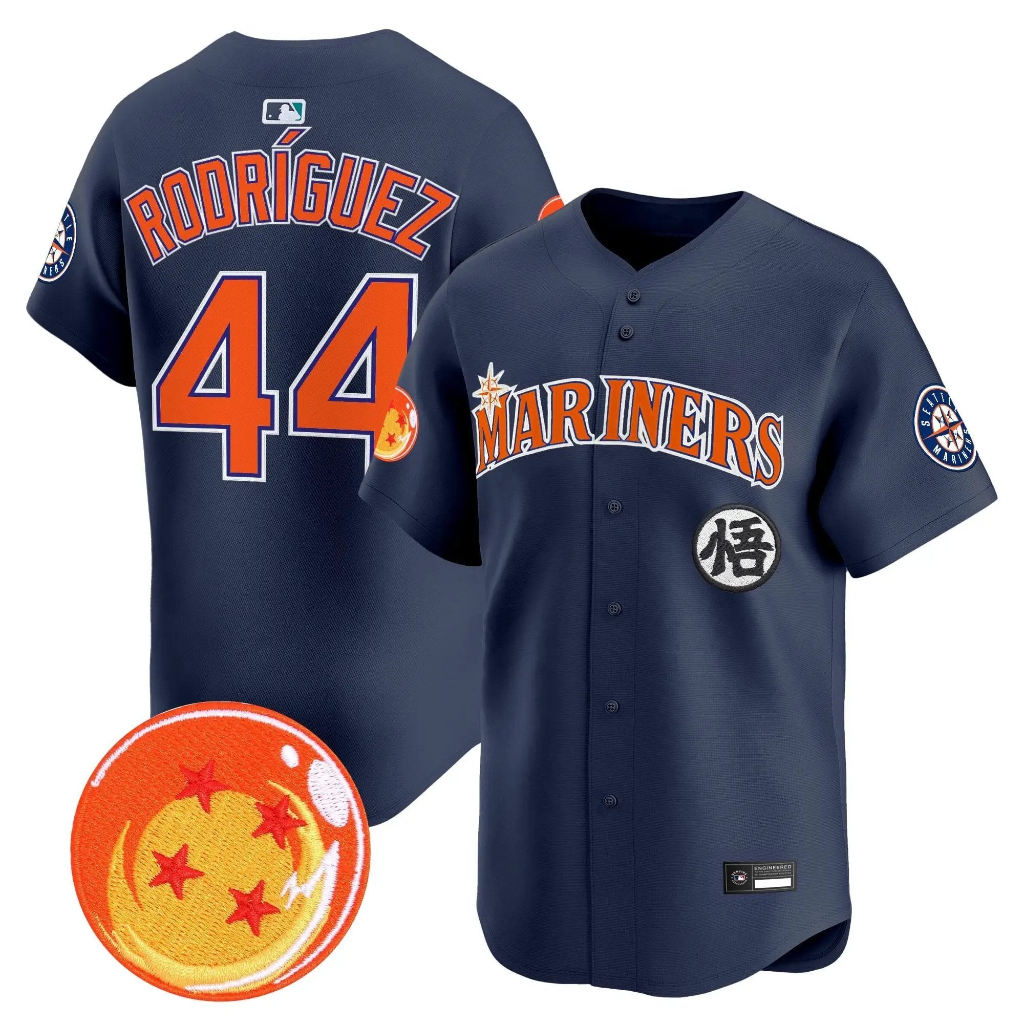 SEA x Dragon Ball Vapor Premier Limited Jersey - All Stitched by Seattle Mariners