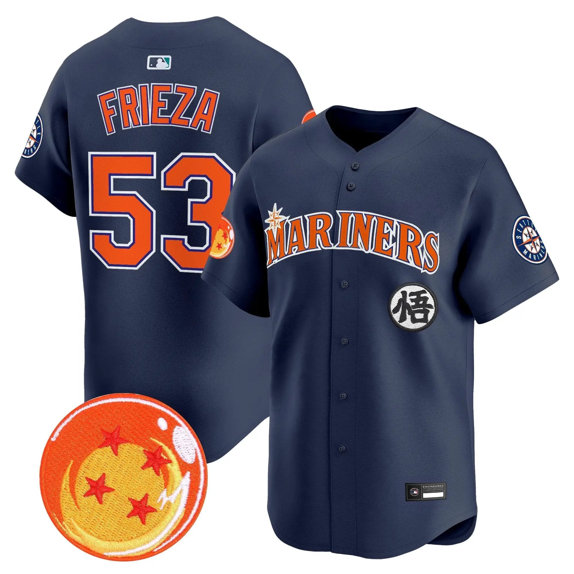 SEA x Dragon Ball Vapor Premier Limited Jersey - All Stitched by Seattle Mariners