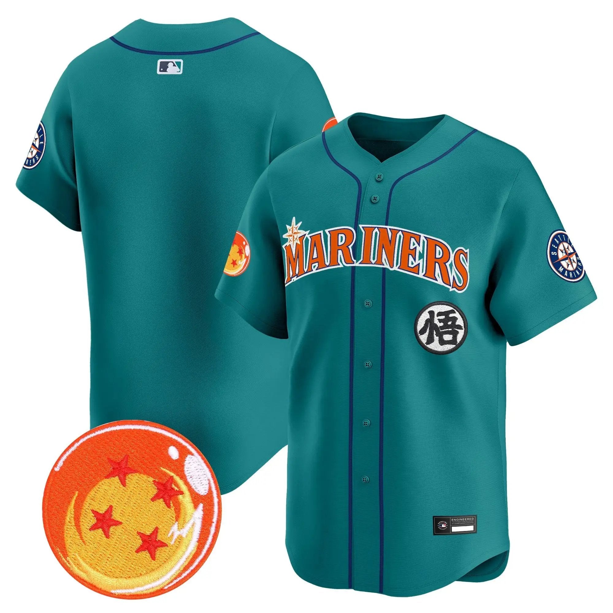SEA x Dragon Ball Vapor Premier Limited Jersey - All Stitched by Seattle Mariners