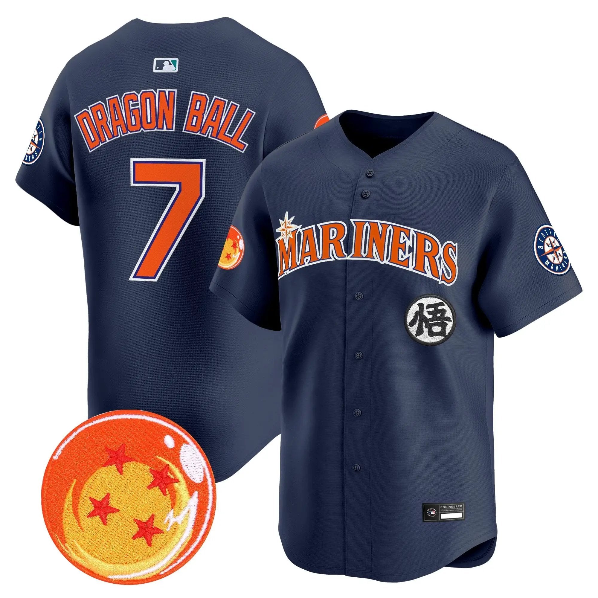 SEA x Dragon Ball Vapor Premier Limited Jersey - All Stitched by Seattle Mariners