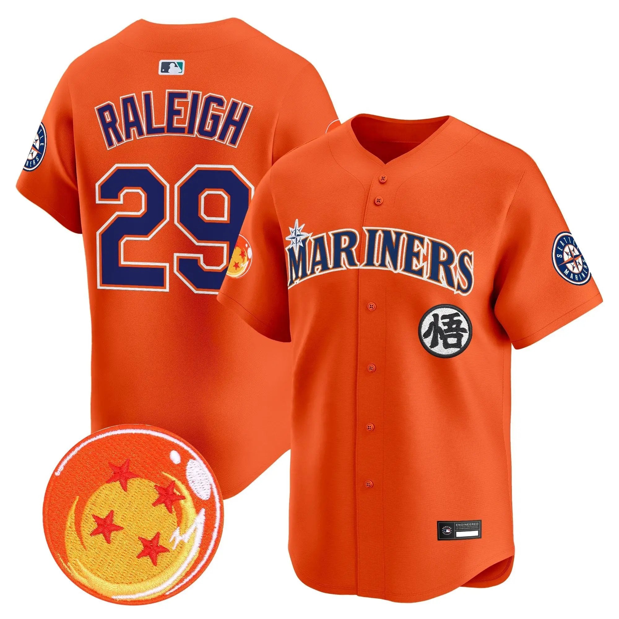 SEA x Dragon Ball Vapor Premier Limited Jersey - All Stitched by Seattle Mariners