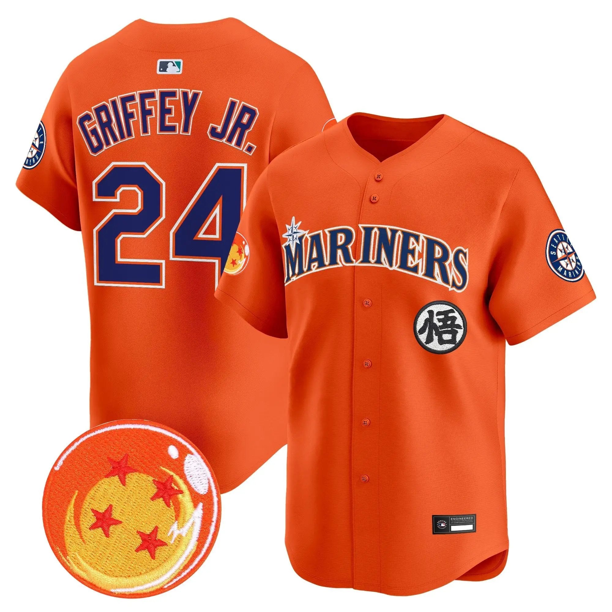SEA x Dragon Ball Vapor Premier Limited Jersey - All Stitched by Seattle Mariners