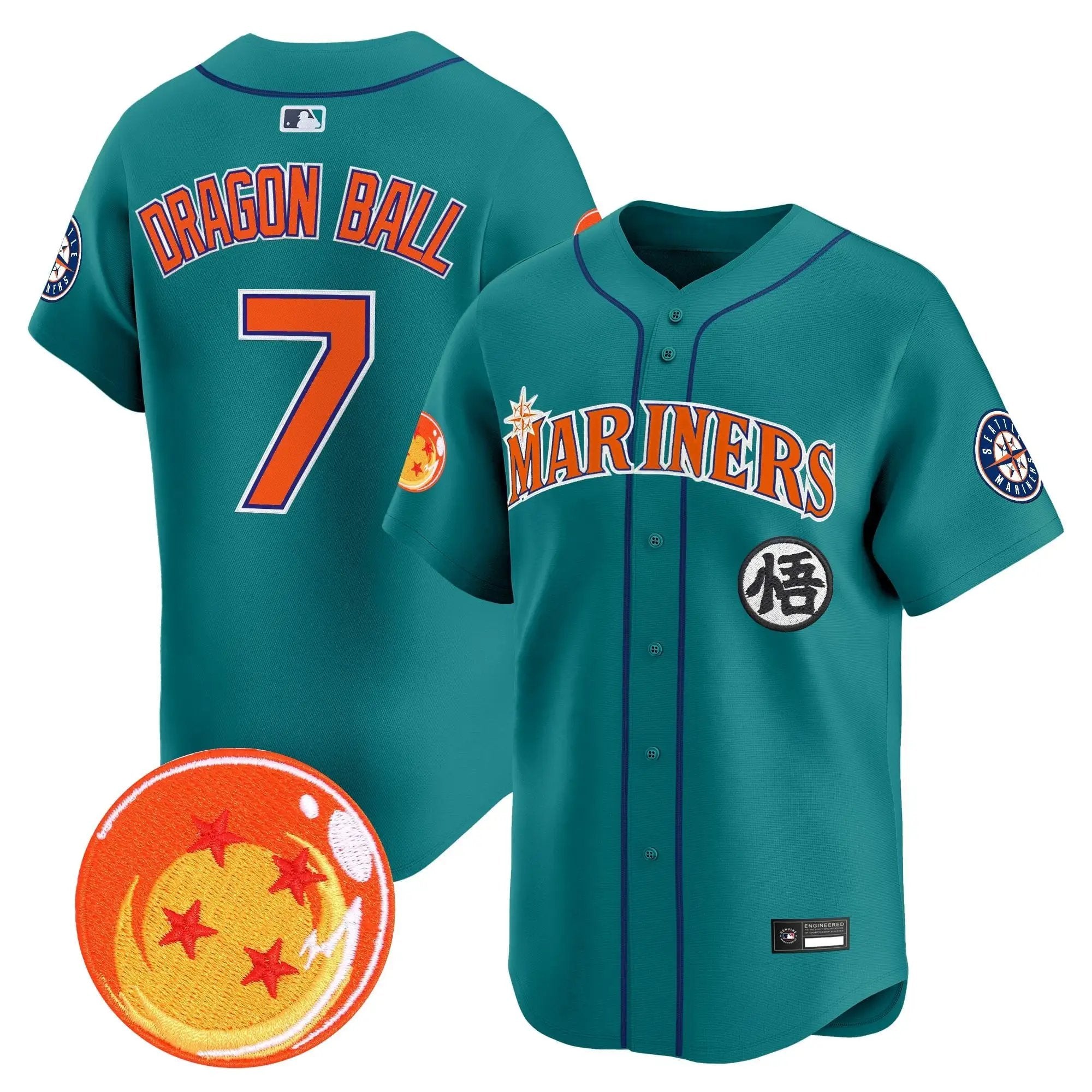 SEA x Dragon Ball Vapor Premier Limited Jersey - All Stitched by Seattle Mariners
