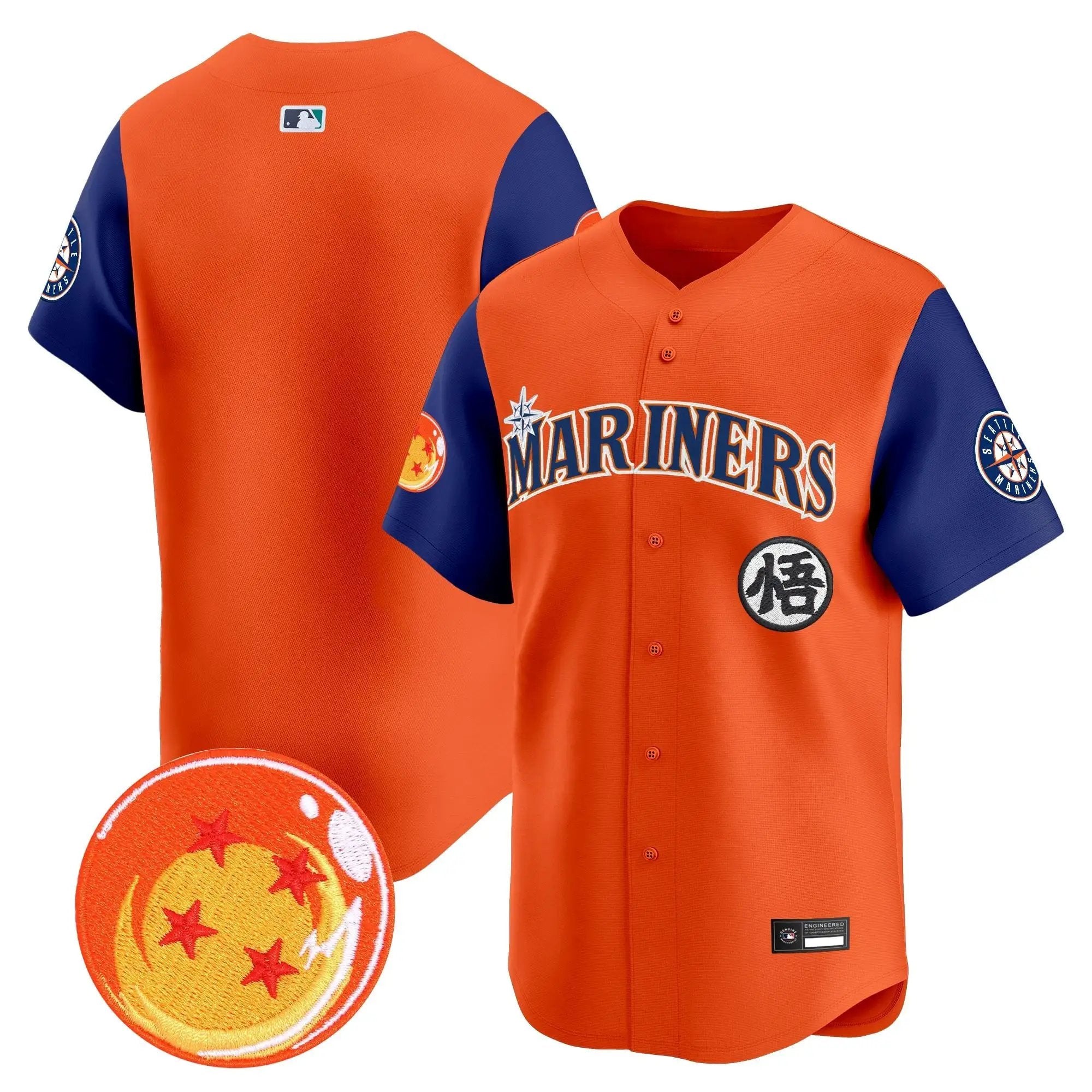 SEA x Dragon Ball Vapor Premier Limited Jersey - All Stitched by Seattle Mariners