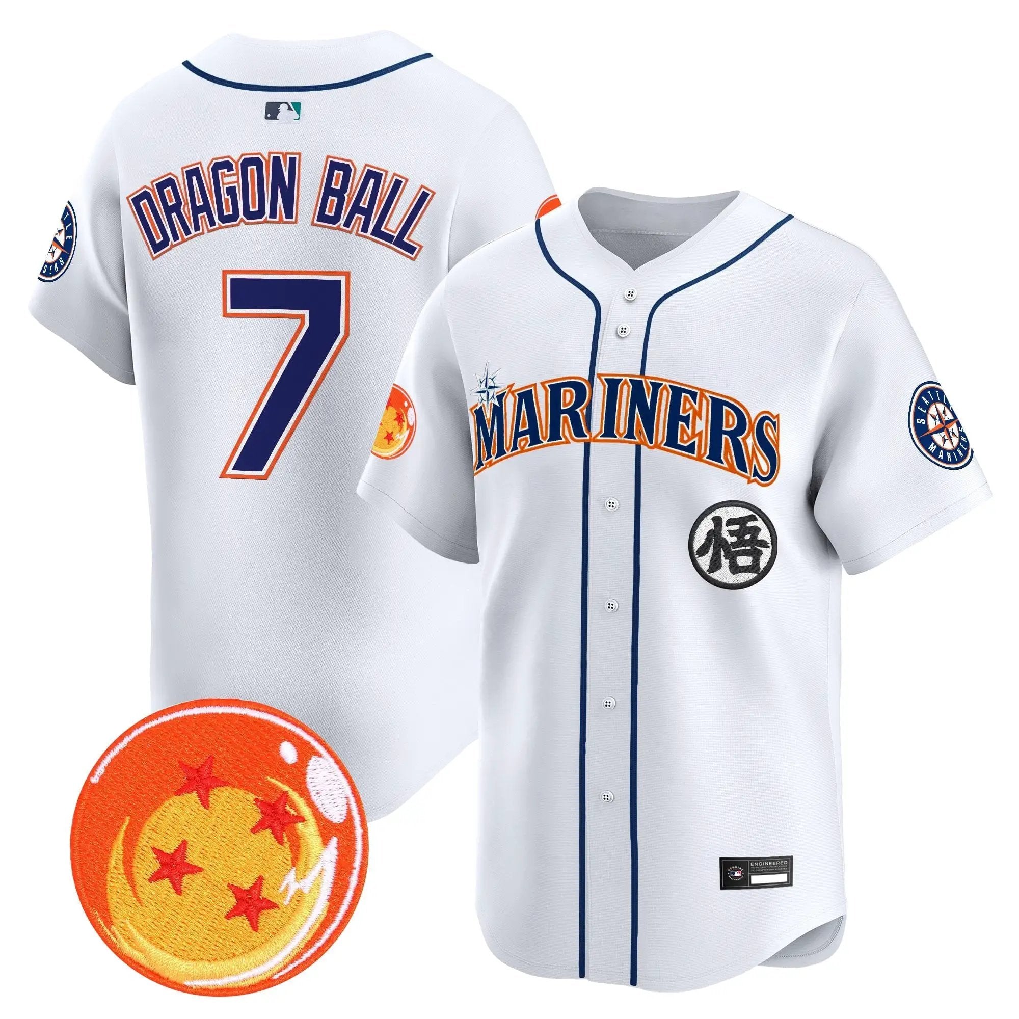 SEA x Dragon Ball Vapor Premier Limited Jersey - All Stitched by Seattle Mariners