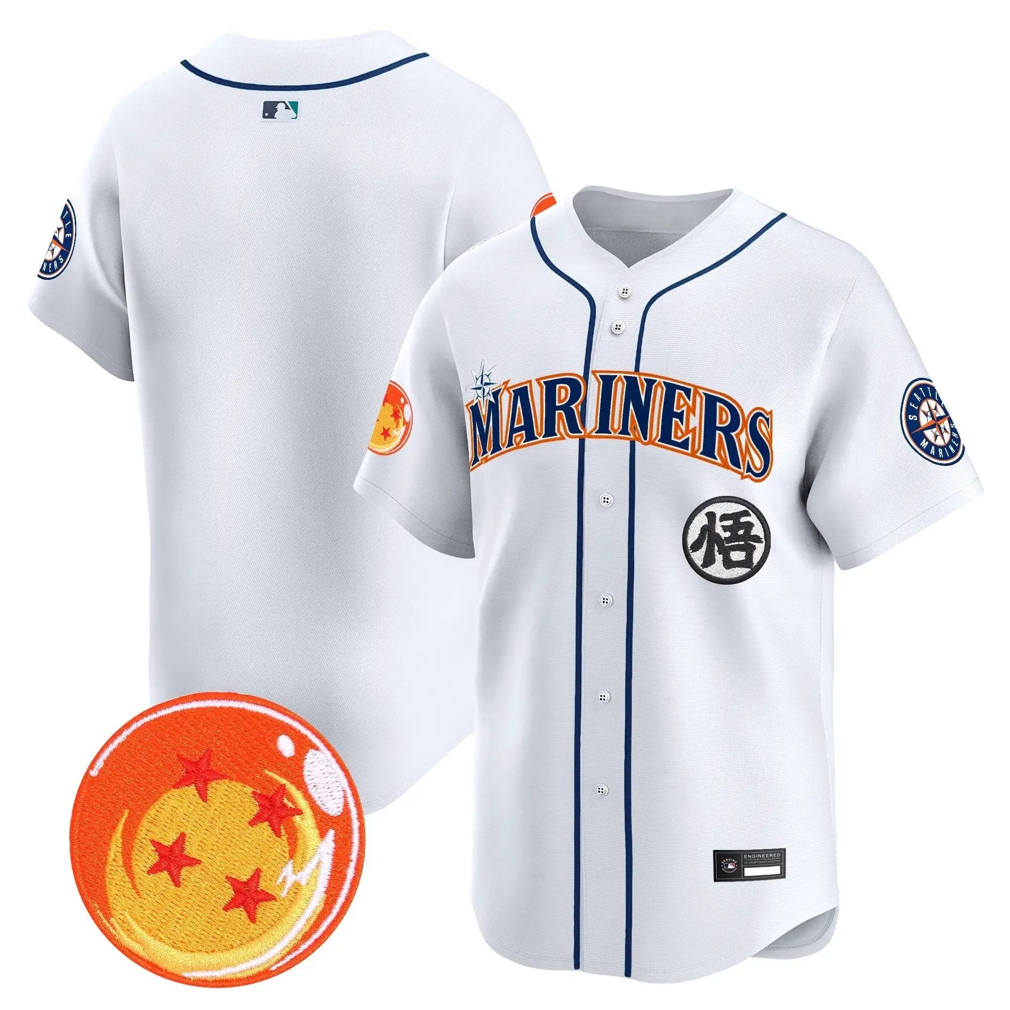 SEA x Dragon Ball Vapor Premier Limited Jersey - All Stitched by Seattle Mariners
