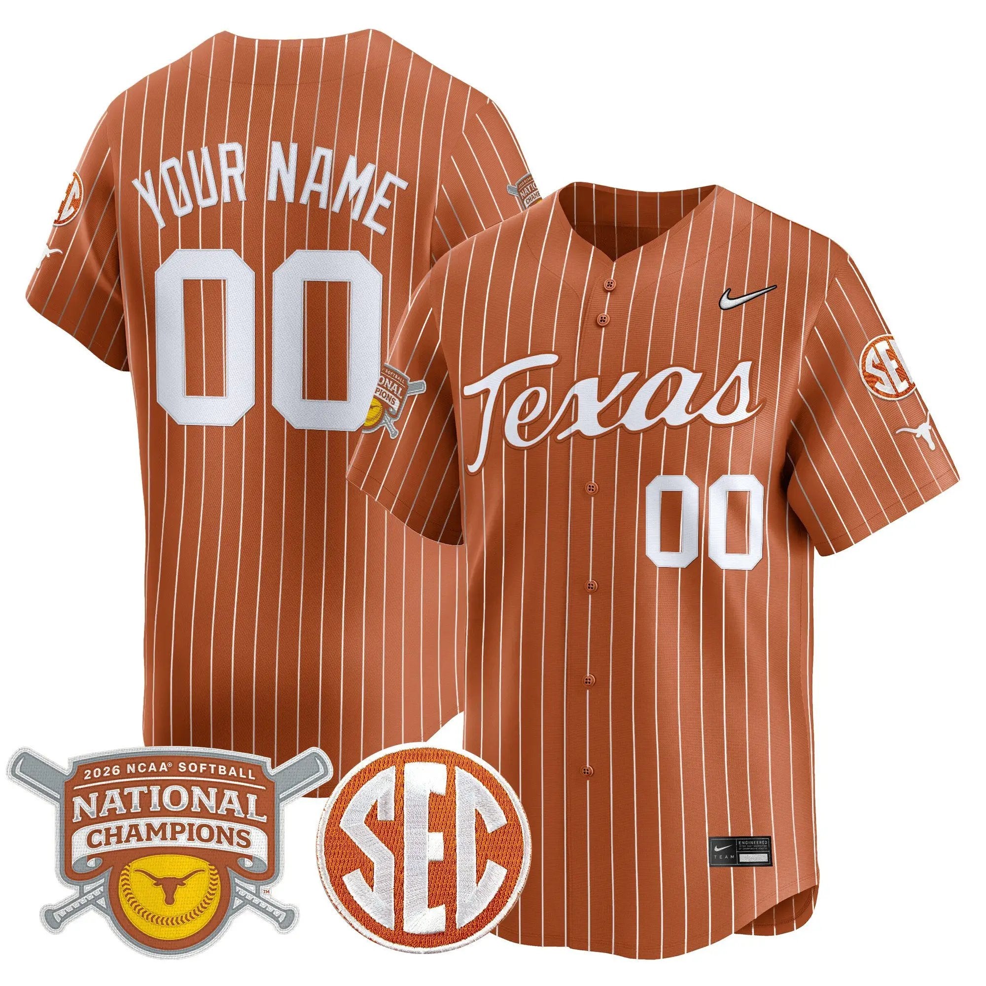 TEX 2026 Softball National Champions Vapor Premier Limited Custom Jersey - All Stitched by Digigearus