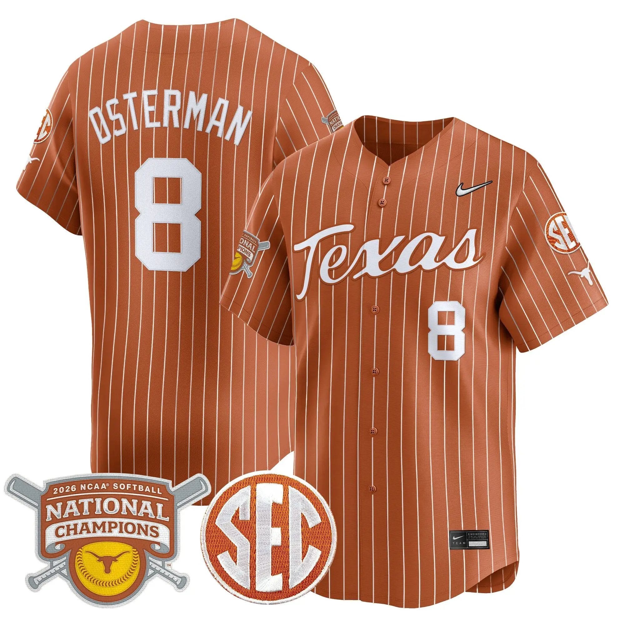 size - TEX 2026 Softball National Champions Vapor Premier Limited Jersey - All Stitched by Digigearus