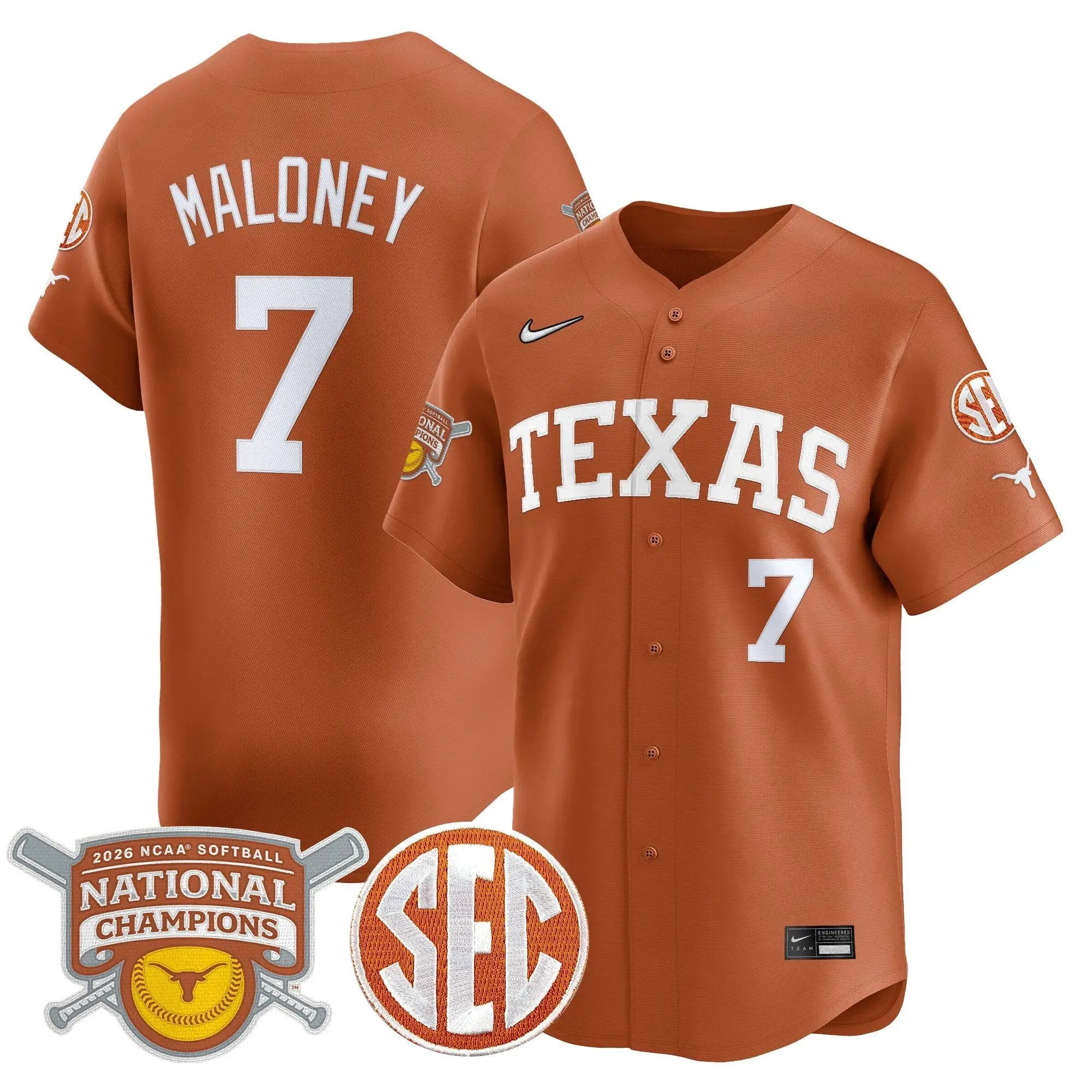 size - TEX 2026 Softball National Champions Vapor Premier Limited Jersey - All Stitched by Digigearus