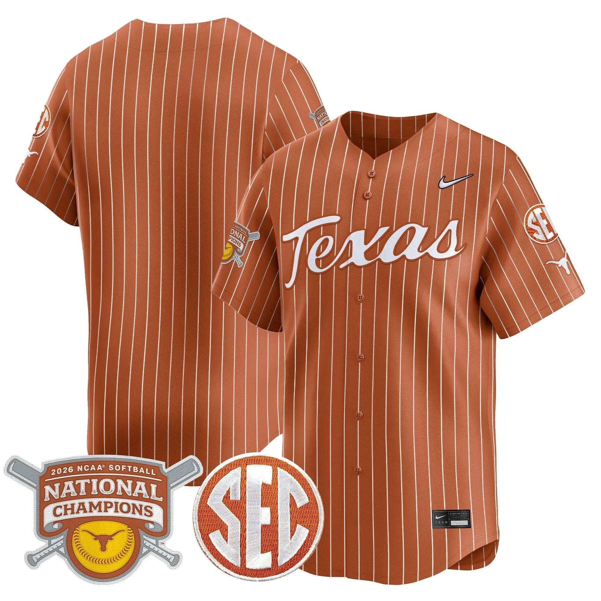 size - TEX 2026 Softball National Champions Vapor Premier Limited Jersey - All Stitched by Digigearus