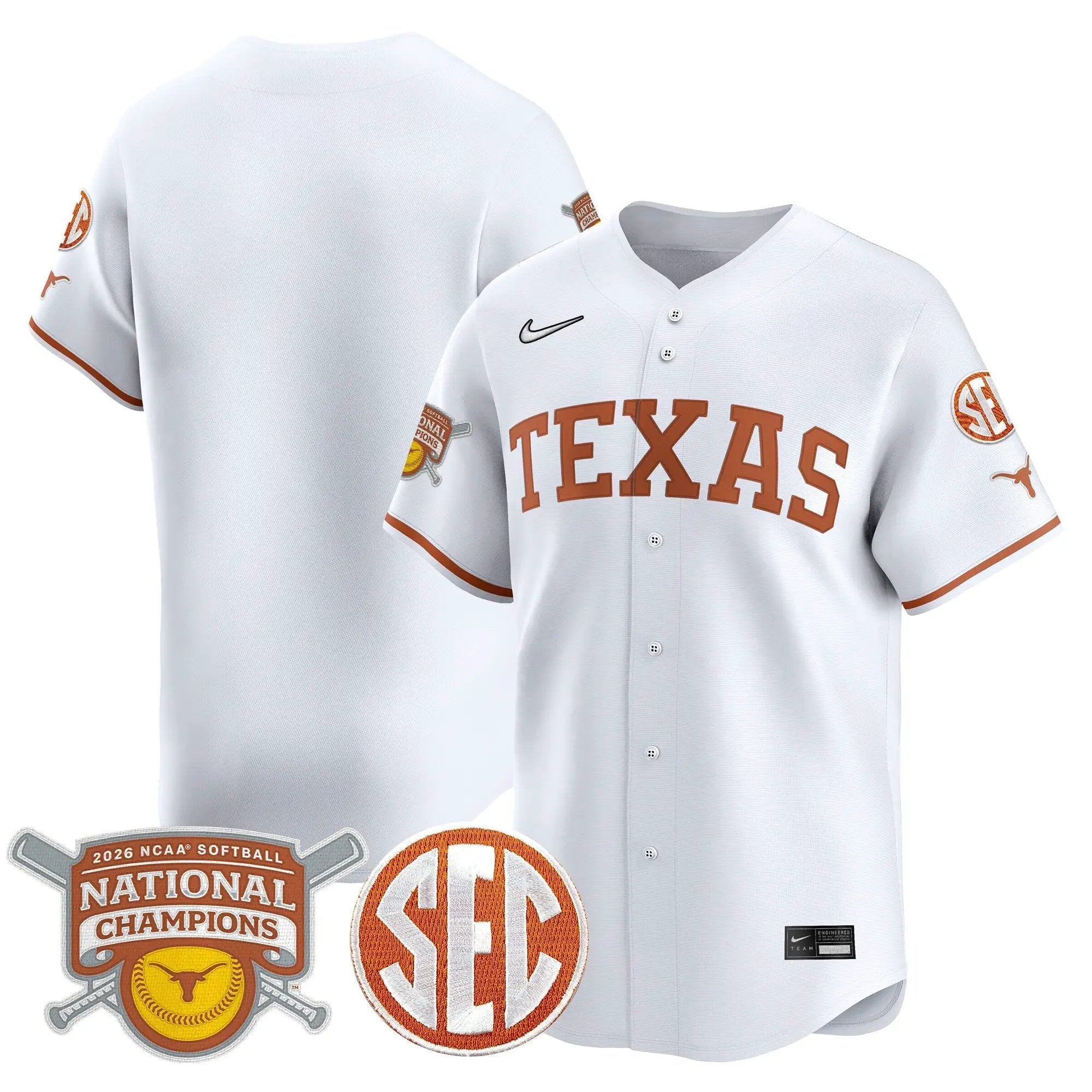 size - TEX 2026 Softball National Champions Vapor Premier Limited Jersey - All Stitched by Digigearus