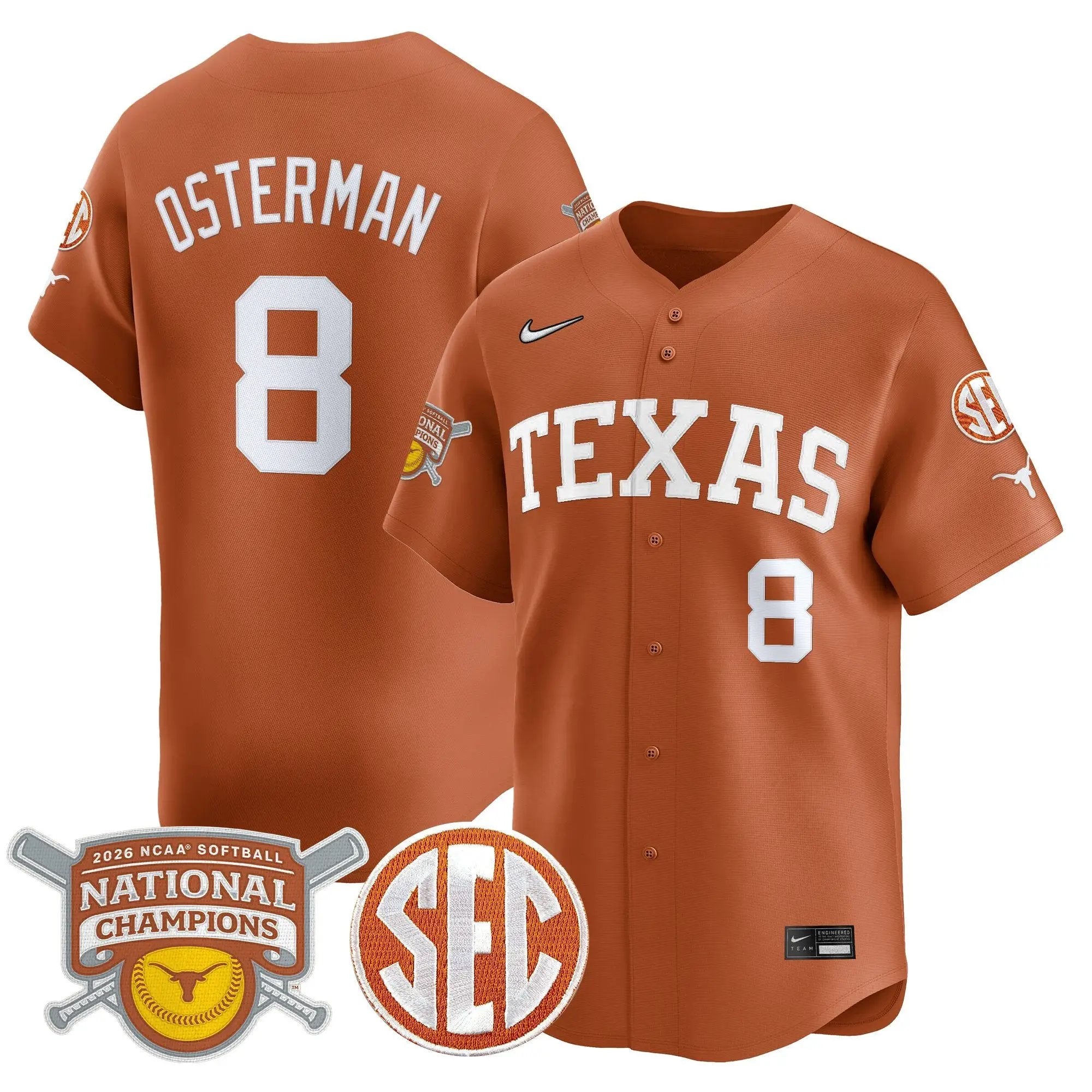 size - TEX 2026 Softball National Champions Vapor Premier Limited Jersey - All Stitched by Digigearus