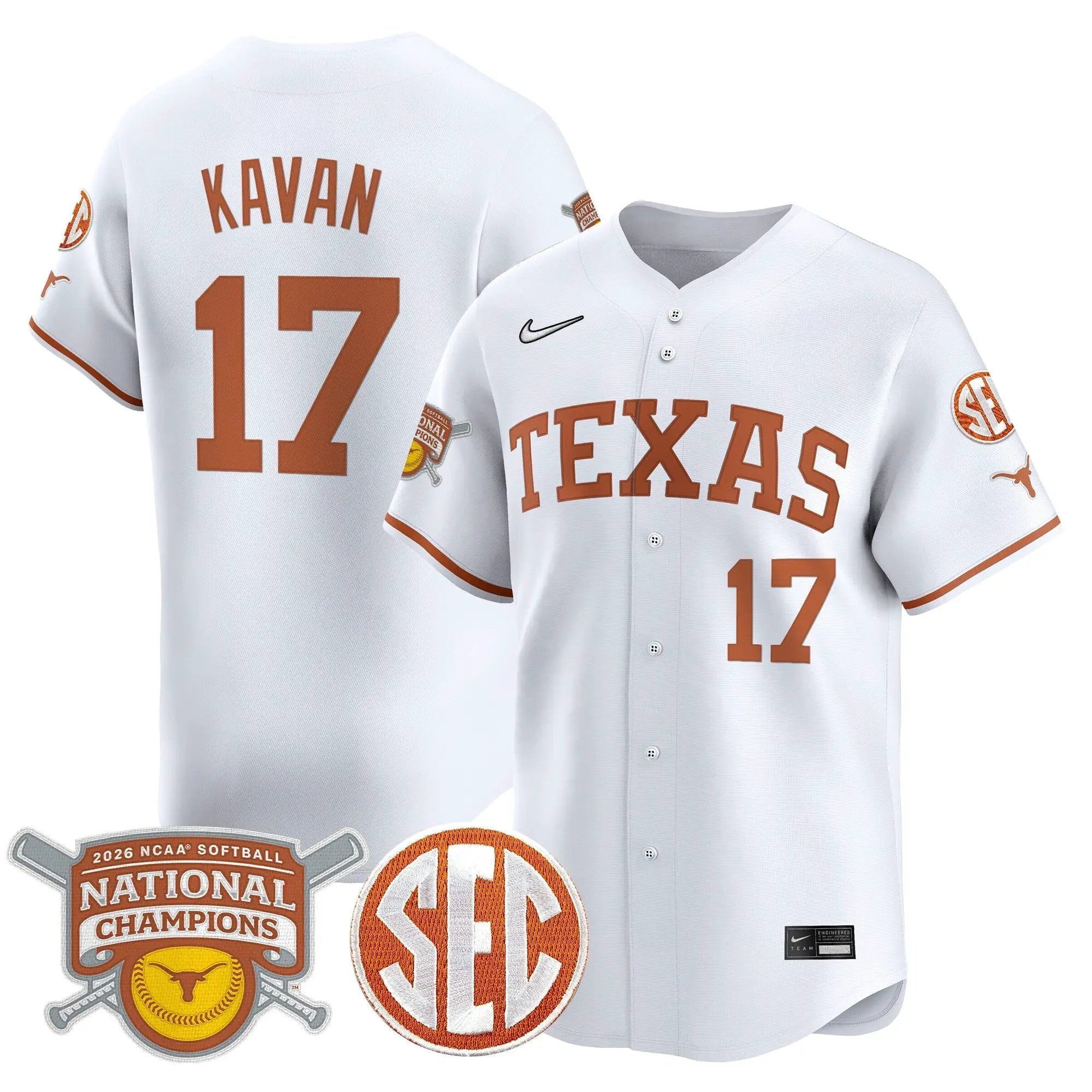 size - TEX 2026 Softball National Champions Vapor Premier Limited Jersey - All Stitched by Digigearus