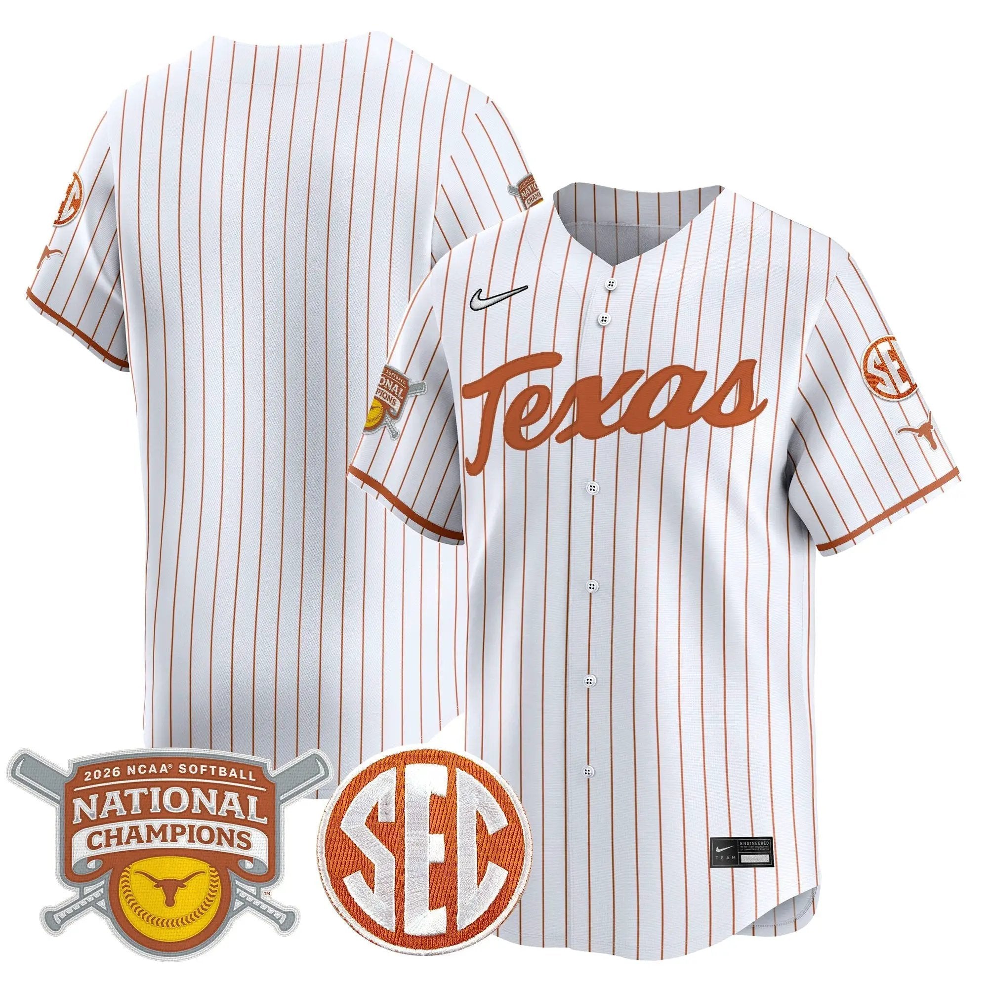 size - TEX 2026 Softball National Champions Vapor Premier Limited Jersey - All Stitched by Digigearus