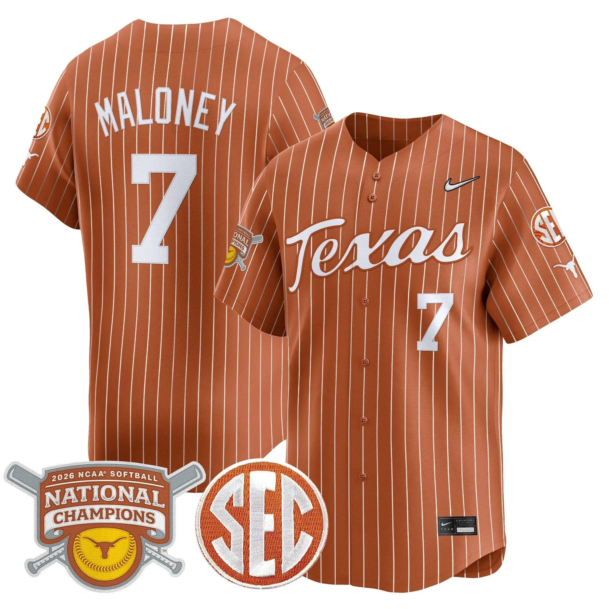 size - TEX 2026 Softball National Champions Vapor Premier Limited Jersey - All Stitched by Digigearus