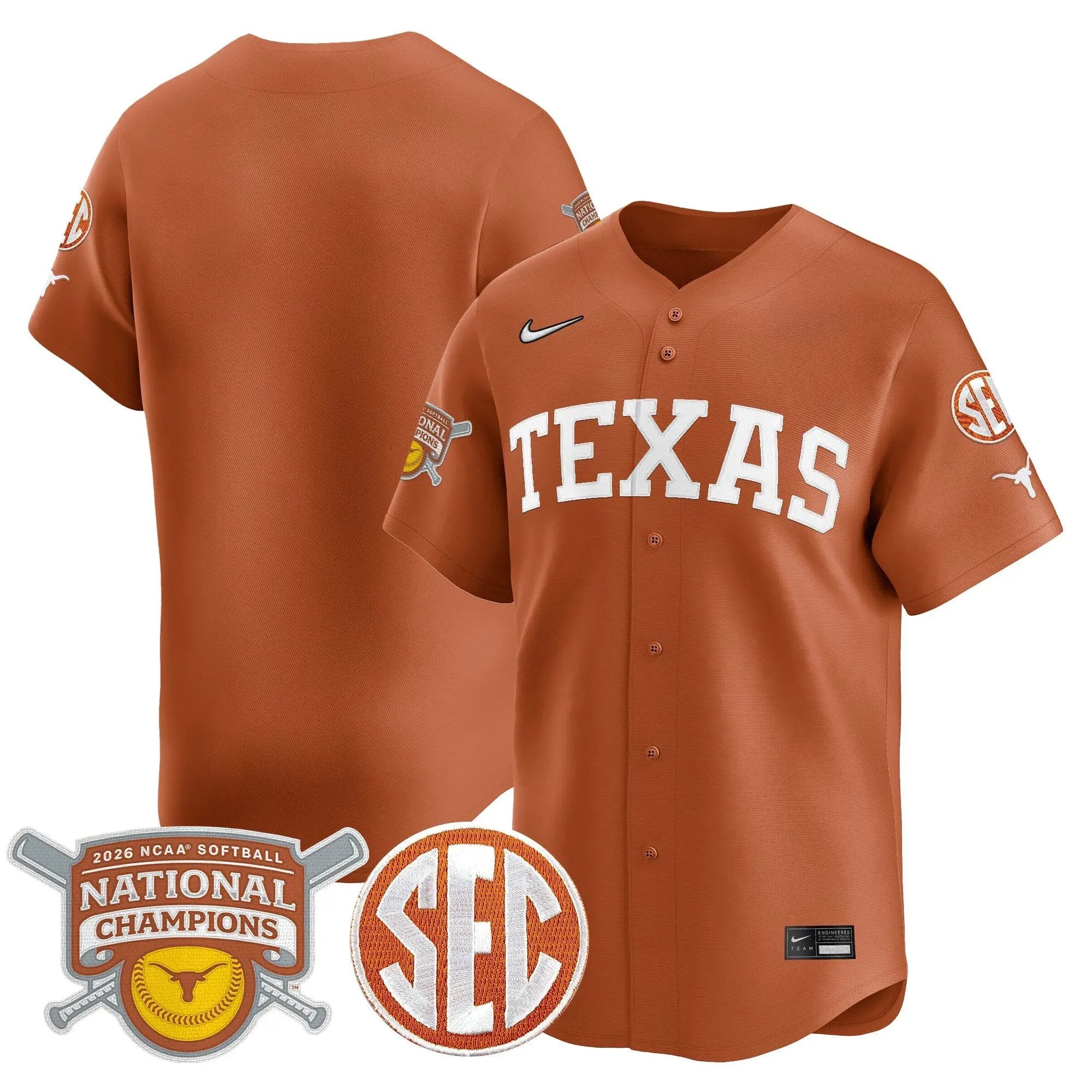 size - TEX 2026 Softball National Champions Vapor Premier Limited Jersey - All Stitched by Digigearus