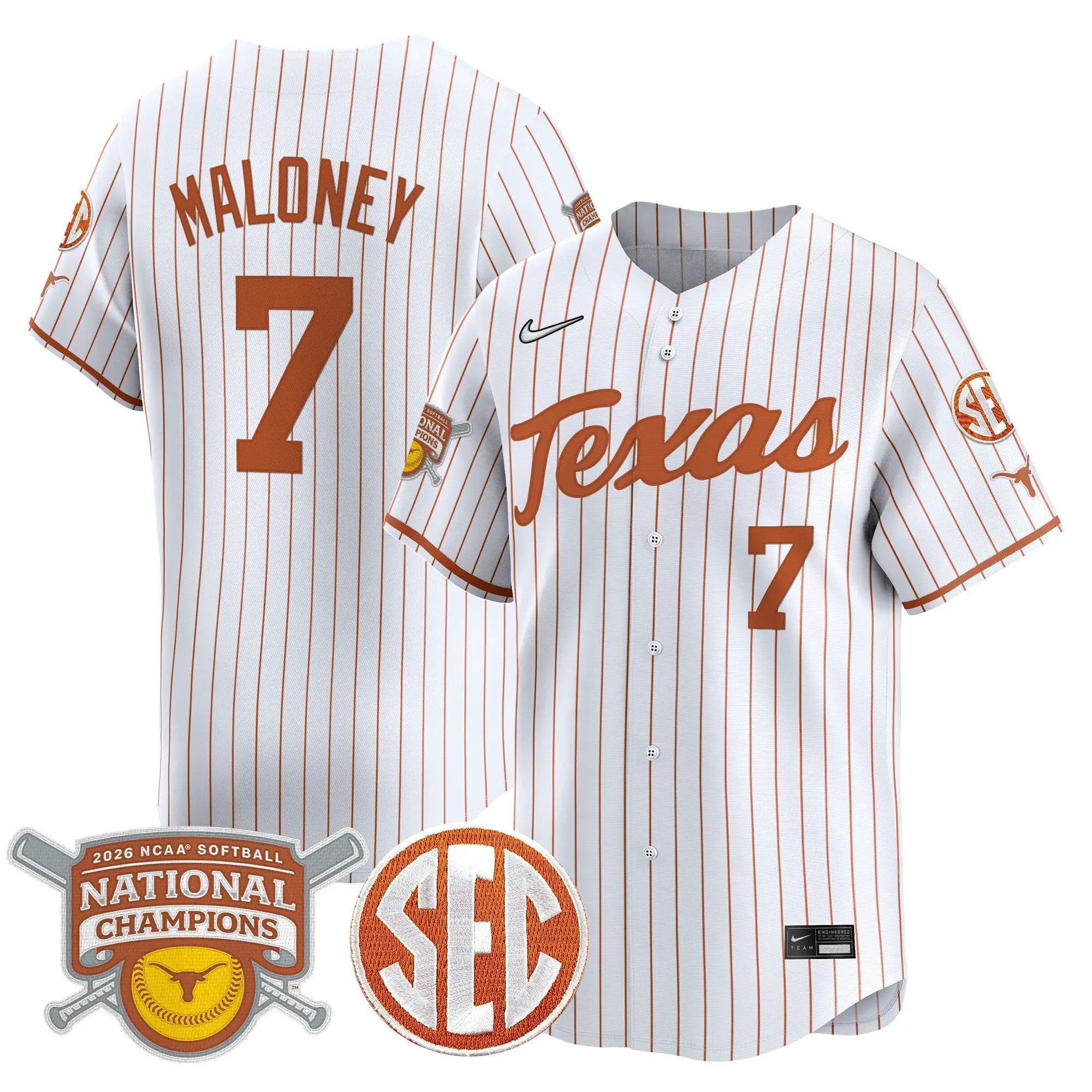 size - TEX 2026 Softball National Champions Vapor Premier Limited Jersey - All Stitched by Digigearus