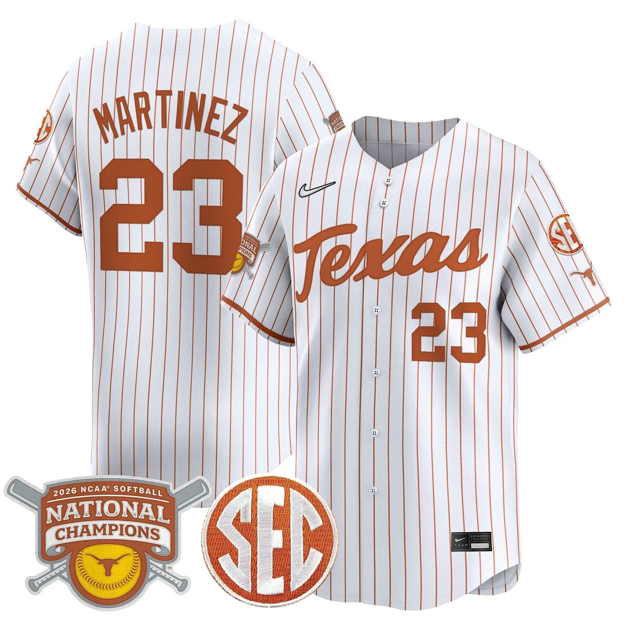 size - TEX 2026 Softball National Champions Vapor Premier Limited Jersey - All Stitched by Digigearus