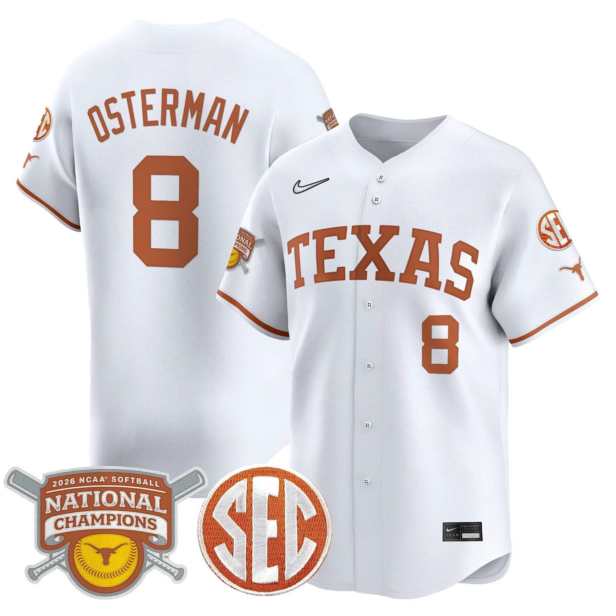 size - TEX 2026 Softball National Champions Vapor Premier Limited Jersey - All Stitched by Digigearus