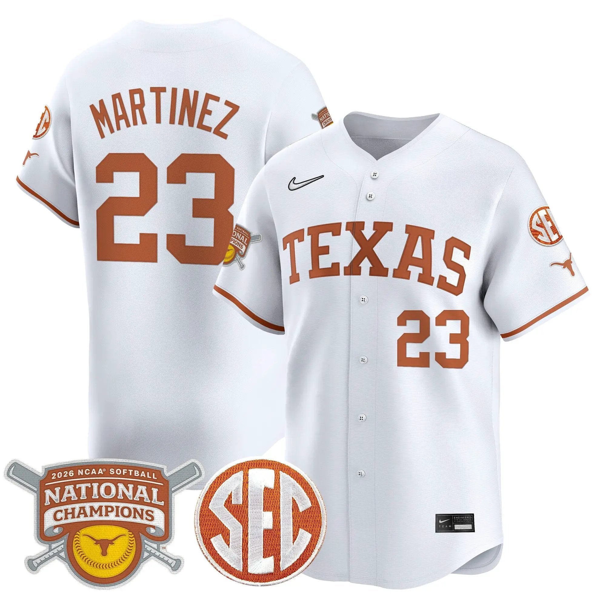 size - TEX 2026 Softball National Champions Vapor Premier Limited Jersey - All Stitched by Digigearus