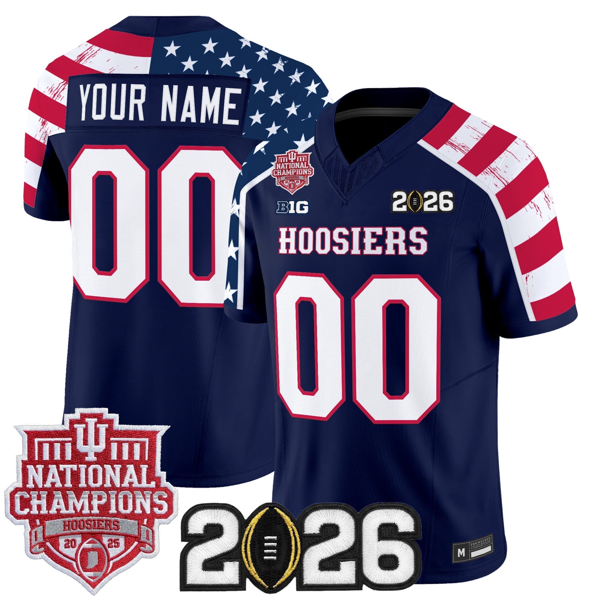 Indiana Hoosiers "America 250 Edition" Vapor Limited Custom Jersey - Stitched by Digigearus