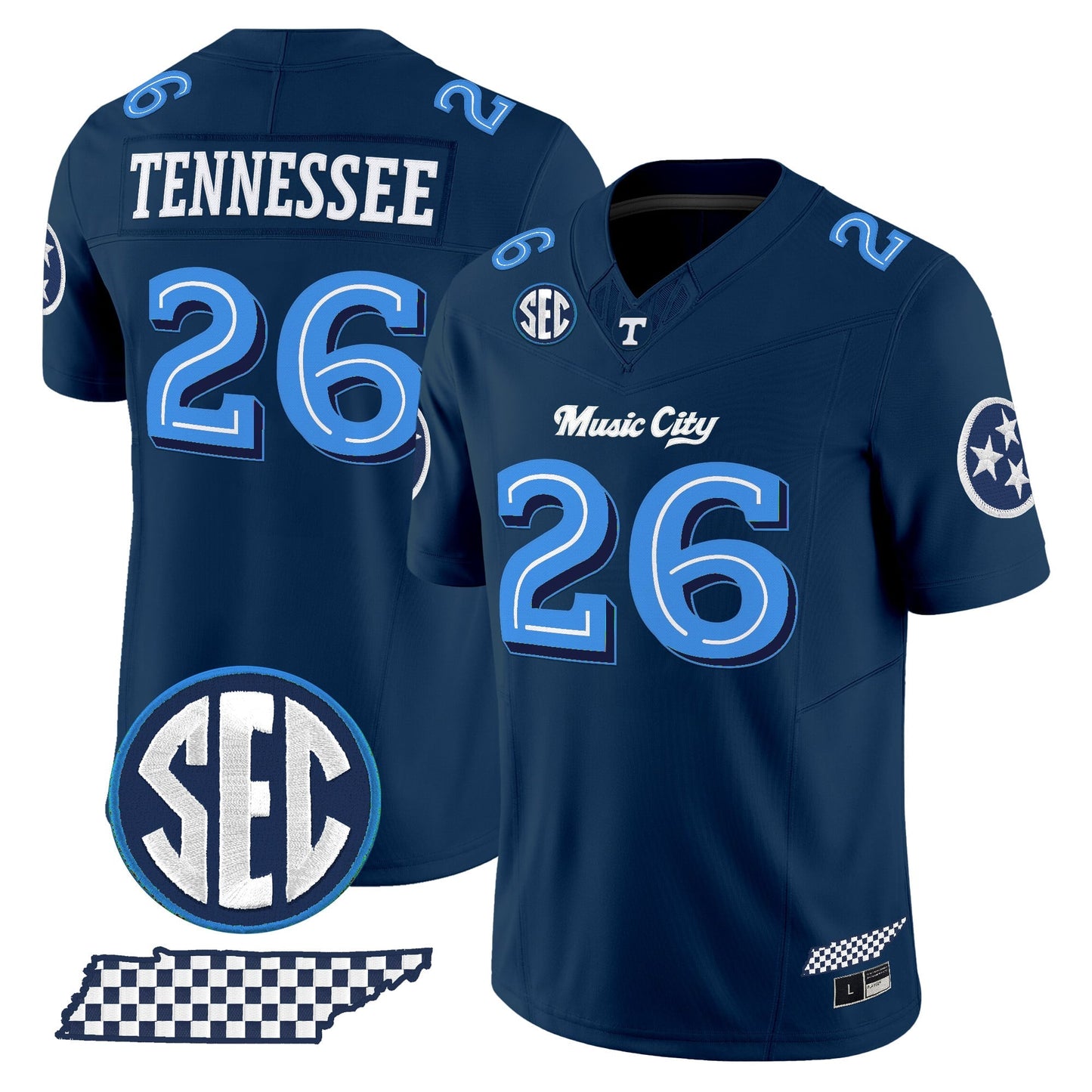 Tennessee Volunteers 'Music City Edition' Vapor Limited Jersey - Stitched by Tennessee Volunteers