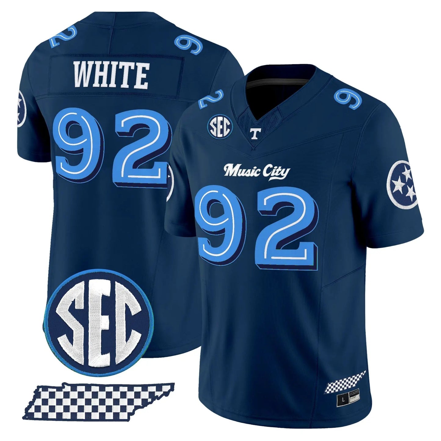 Tennessee Volunteers 'Music City Edition' Vapor Limited Jersey - Stitched by Tennessee Volunteers