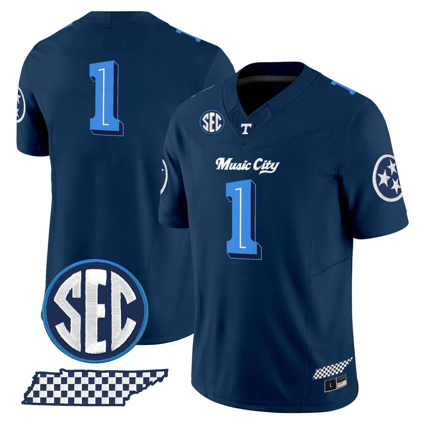 Tennessee Volunteers 'Music City Edition' Vapor Limited Jersey - Stitched by Tennessee Volunteers