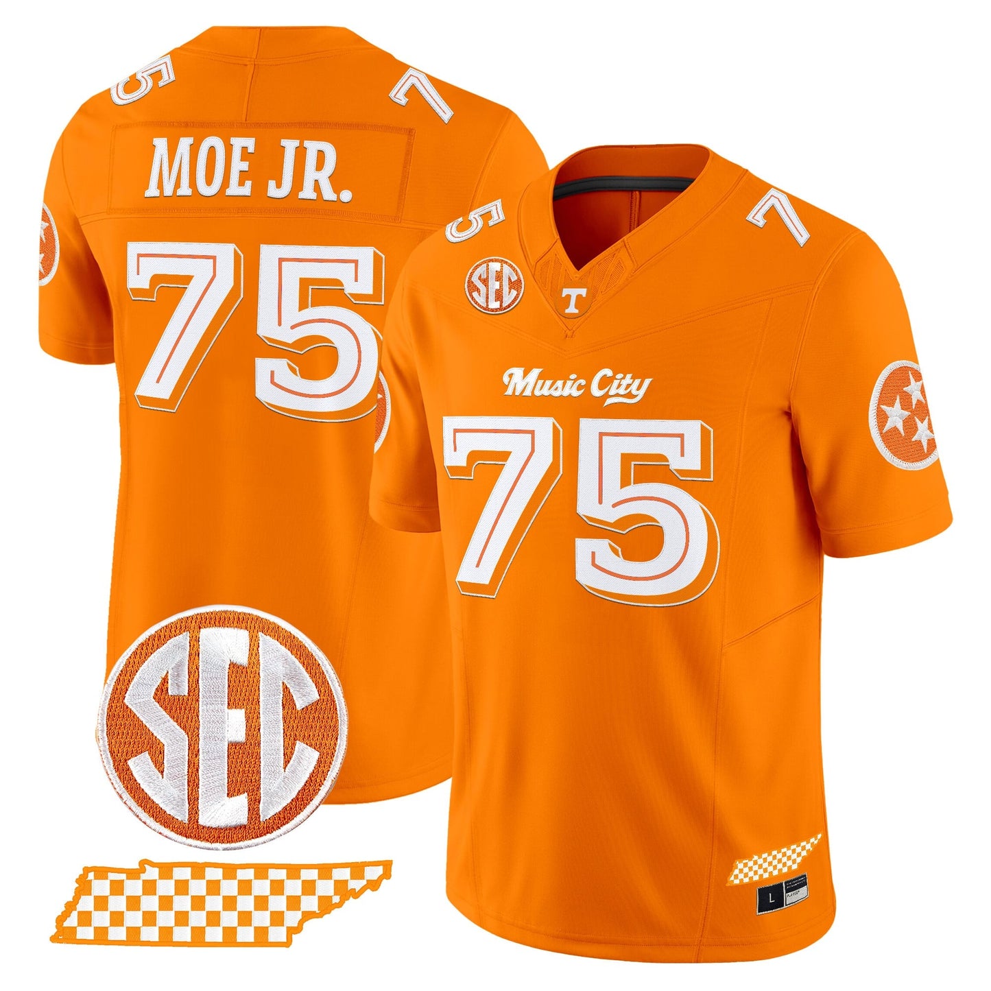Tennessee Volunteers 'Music City Edition' Vapor Limited Jersey - Stitched by Tennessee Volunteers