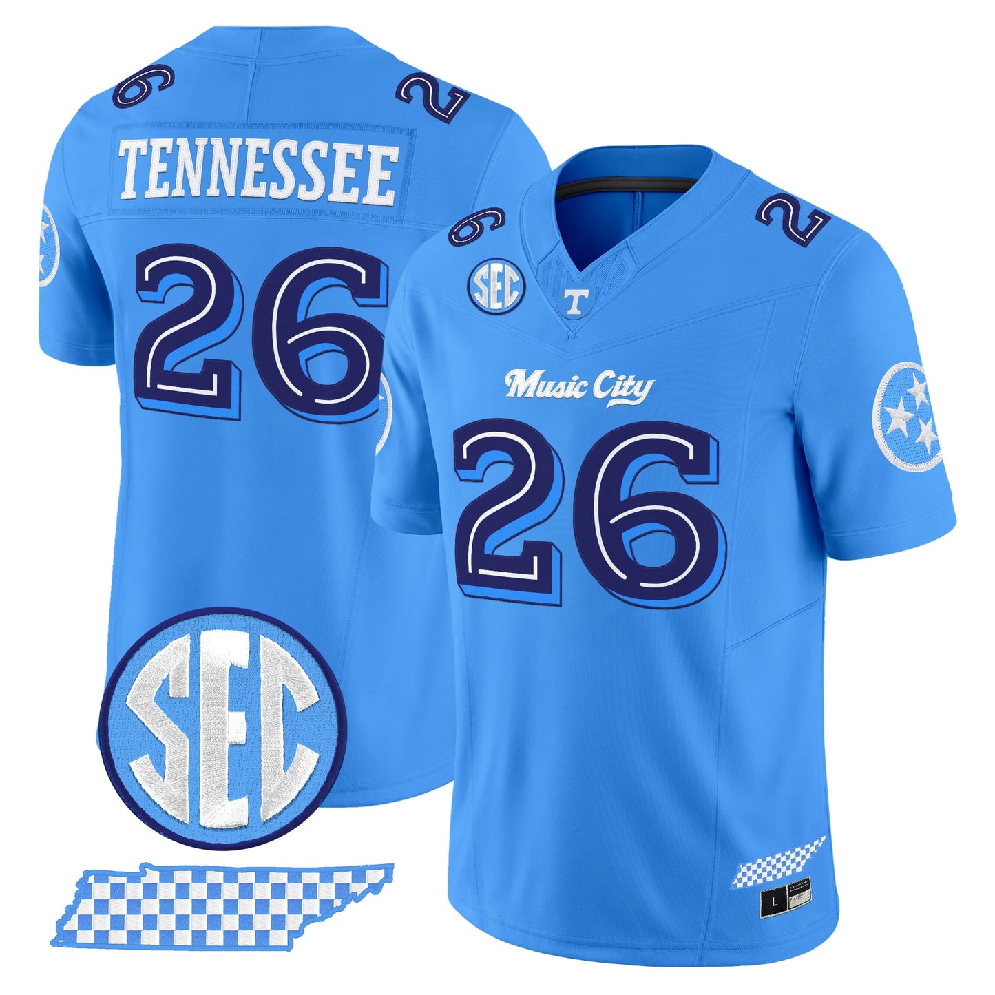Tennessee Volunteers 'Music City Edition' Vapor Limited Jersey - Stitched by Tennessee Volunteers