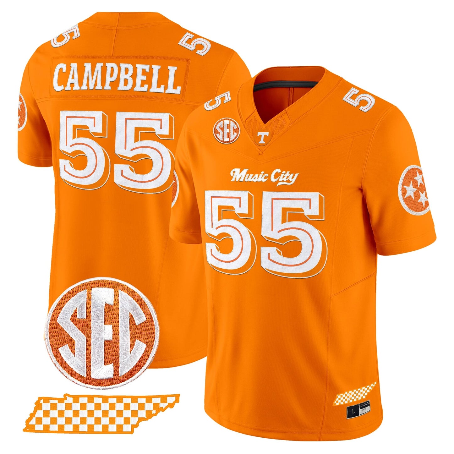 Tennessee Volunteers 'Music City Edition' Vapor Limited Jersey - Stitched by Tennessee Volunteers