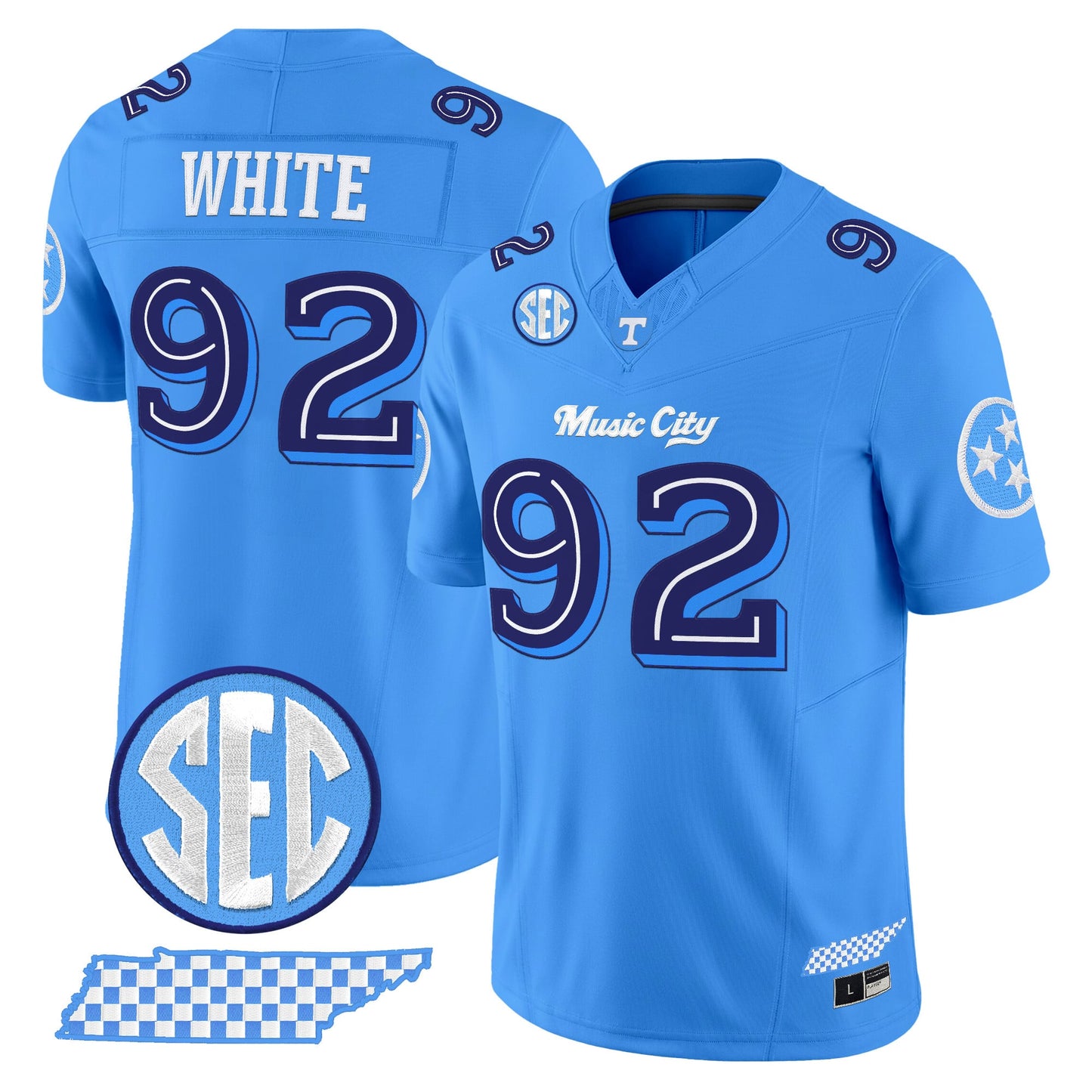 Tennessee Volunteers 'Music City Edition' Vapor Limited Jersey - Stitched by Tennessee Volunteers
