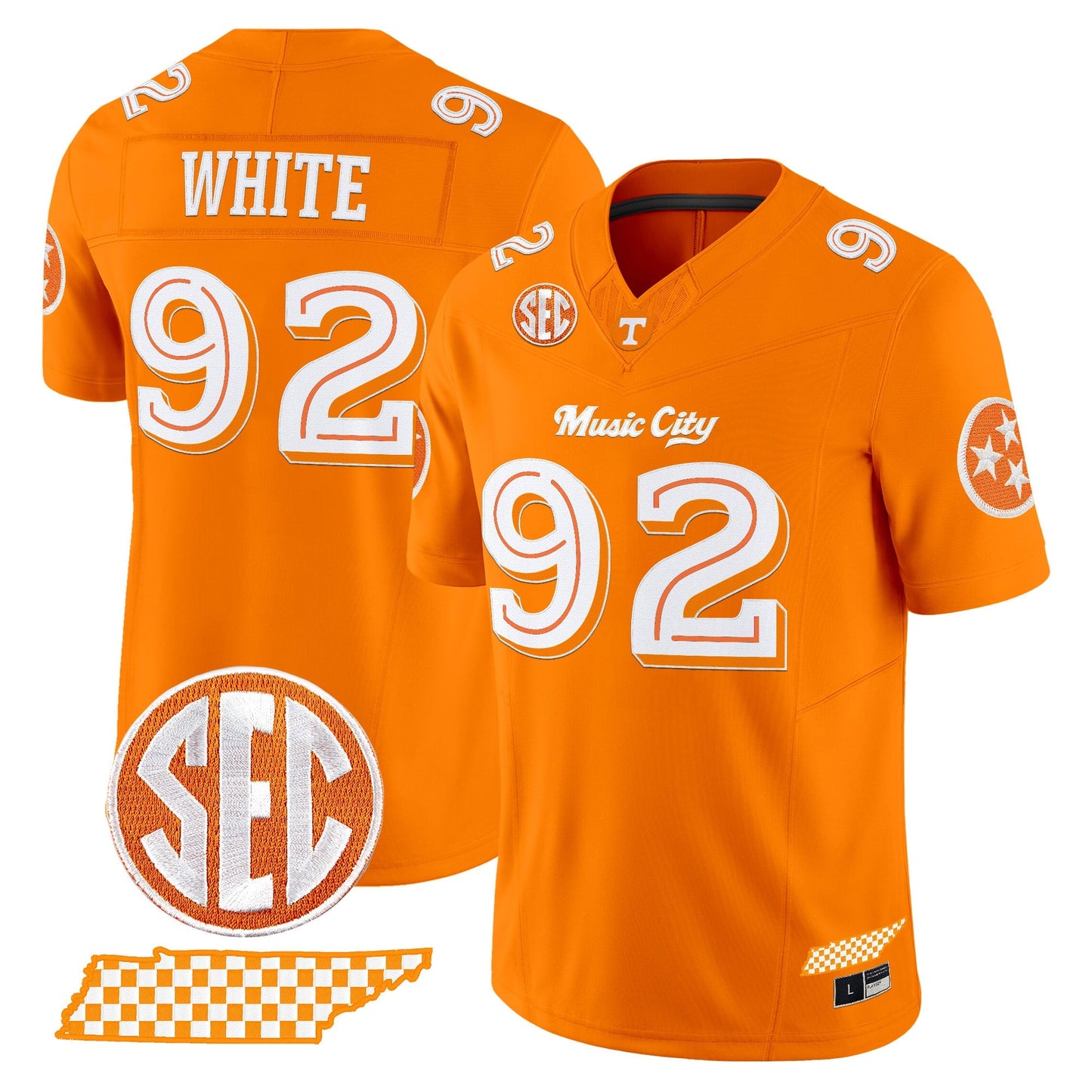 Tennessee Volunteers 'Music City Edition' Vapor Limited Jersey - Stitched by Tennessee Volunteers