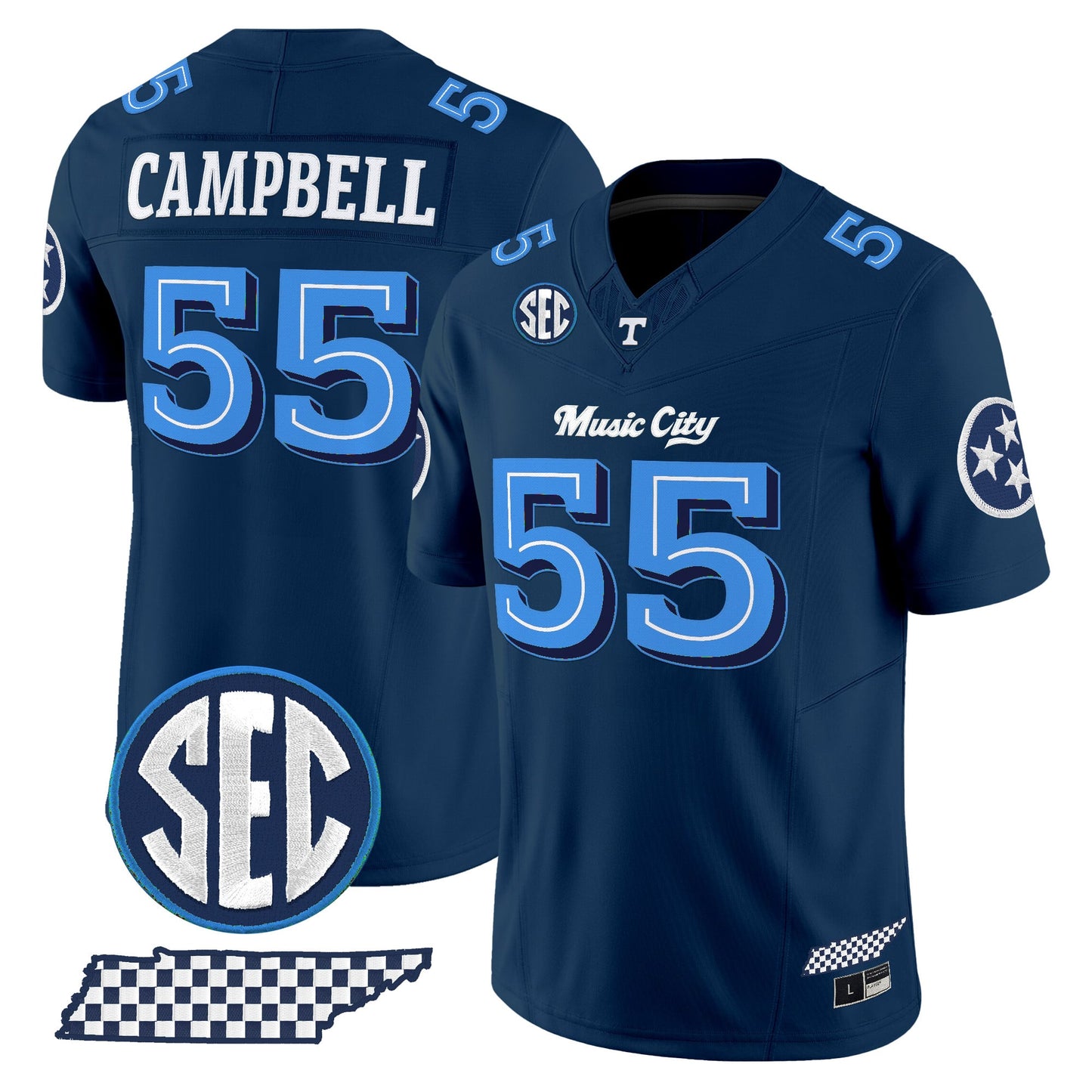 Tennessee Volunteers 'Music City Edition' Vapor Limited Jersey - Stitched by Tennessee Volunteers