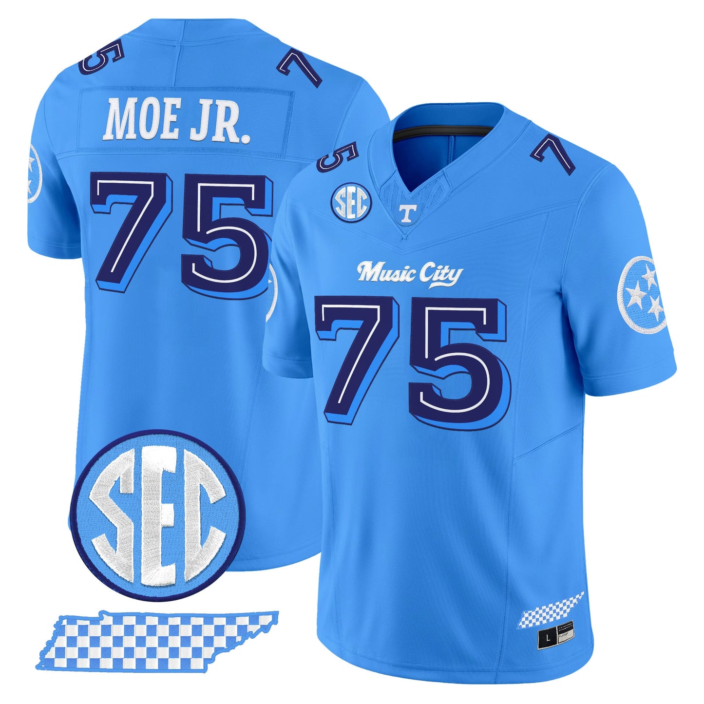 Tennessee Volunteers 'Music City Edition' Vapor Limited Jersey - Stitched by Tennessee Volunteers