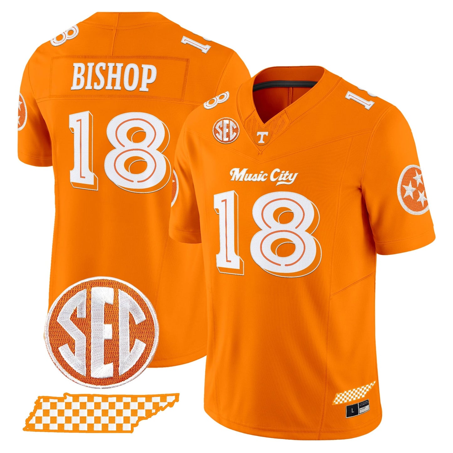 Tennessee Volunteers 'Music City Edition' Vapor Limited Jersey - Stitched by Tennessee Volunteers