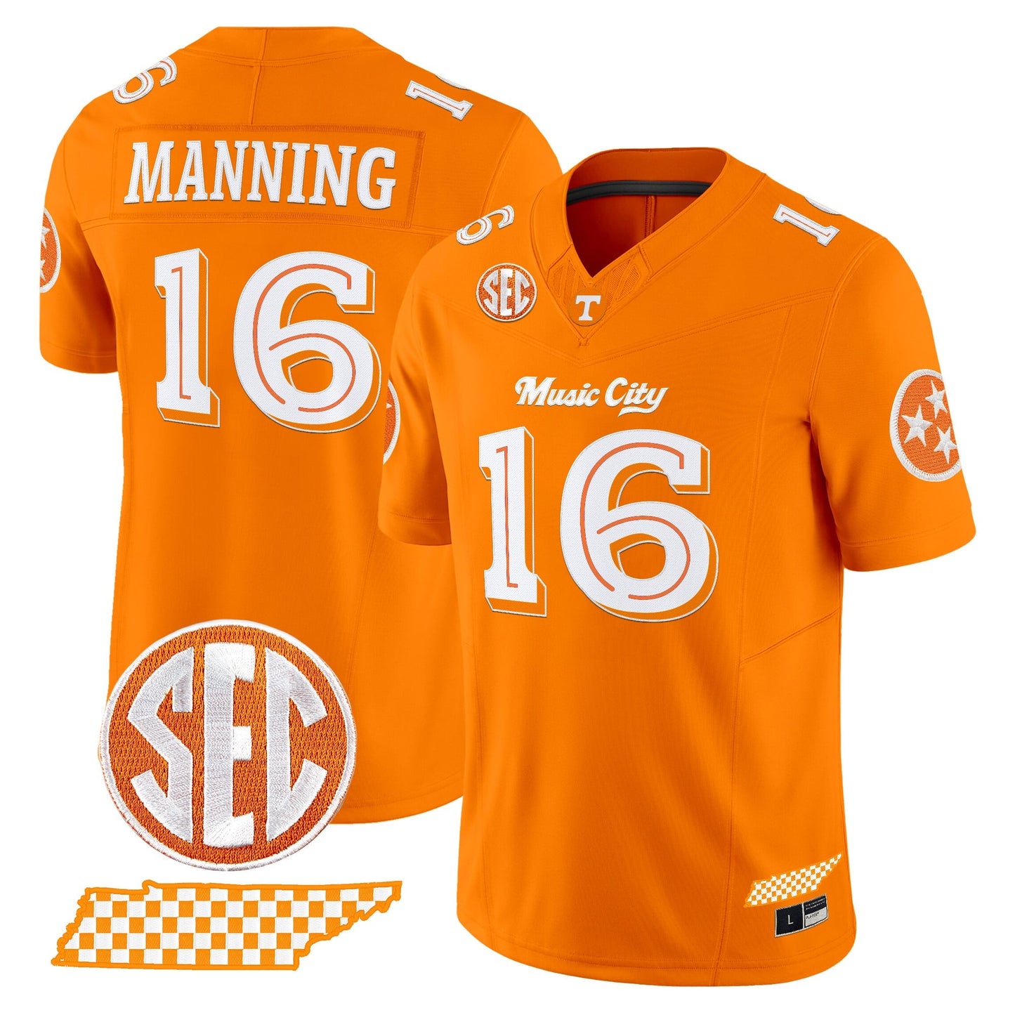 Tennessee Volunteers 'Music City Edition' Vapor Limited Jersey - Stitched by Tennessee Volunteers