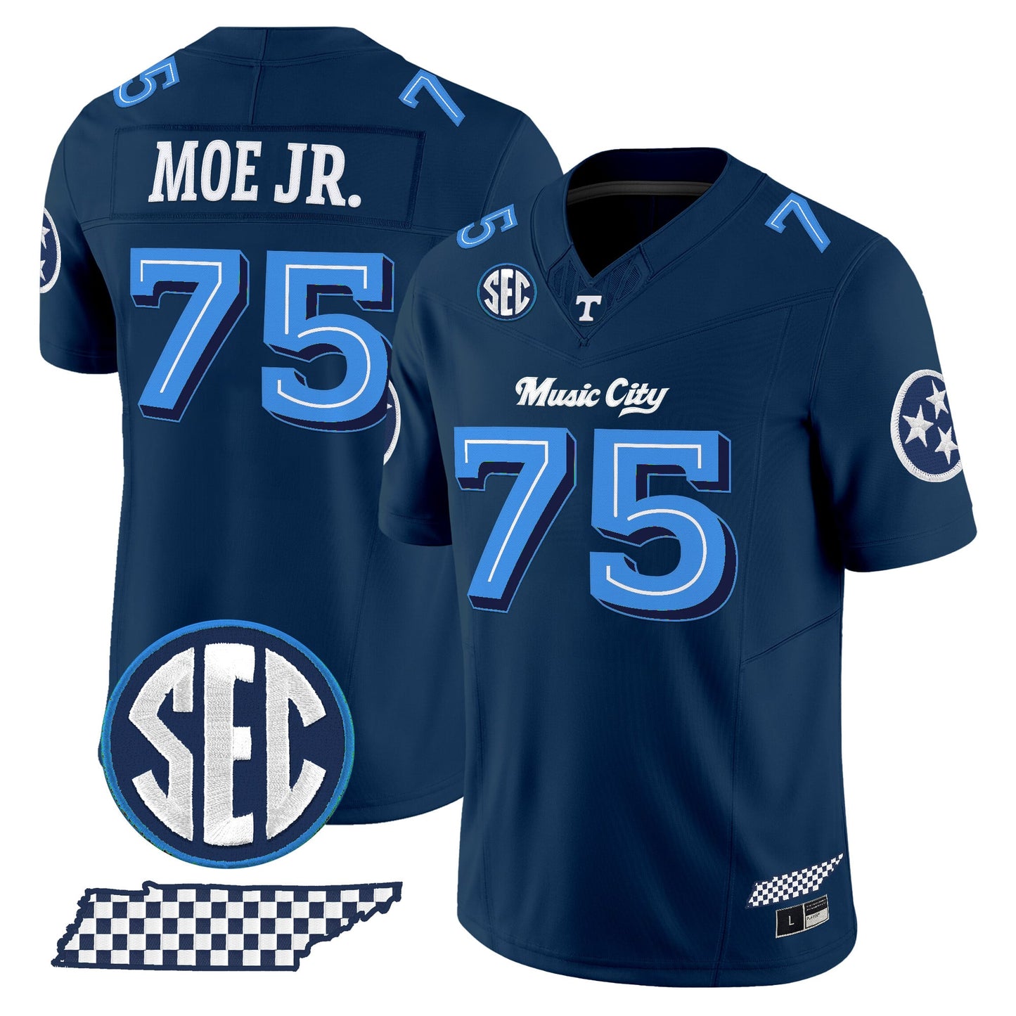 Tennessee Volunteers 'Music City Edition' Vapor Limited Jersey - Stitched by Tennessee Volunteers