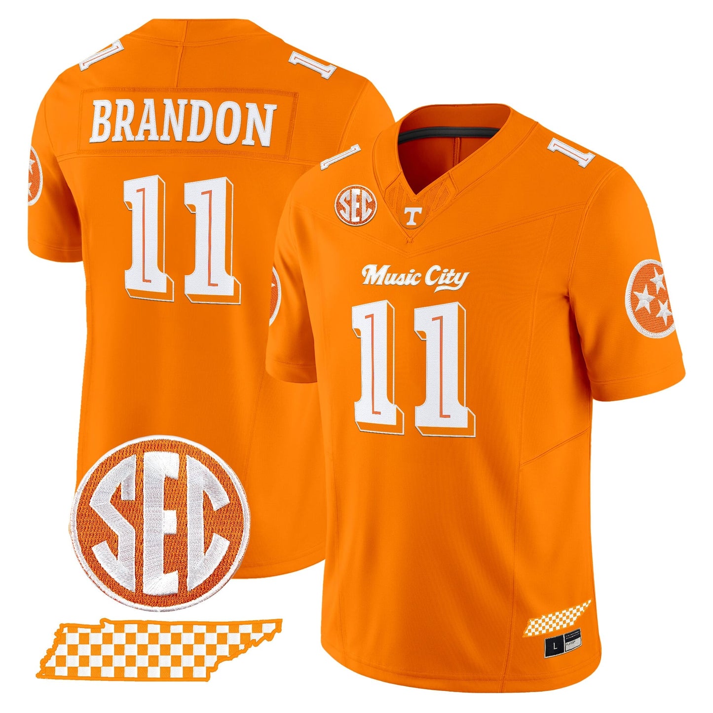 Tennessee Volunteers 'Music City Edition' Vapor Limited Jersey - Stitched by Tennessee Volunteers