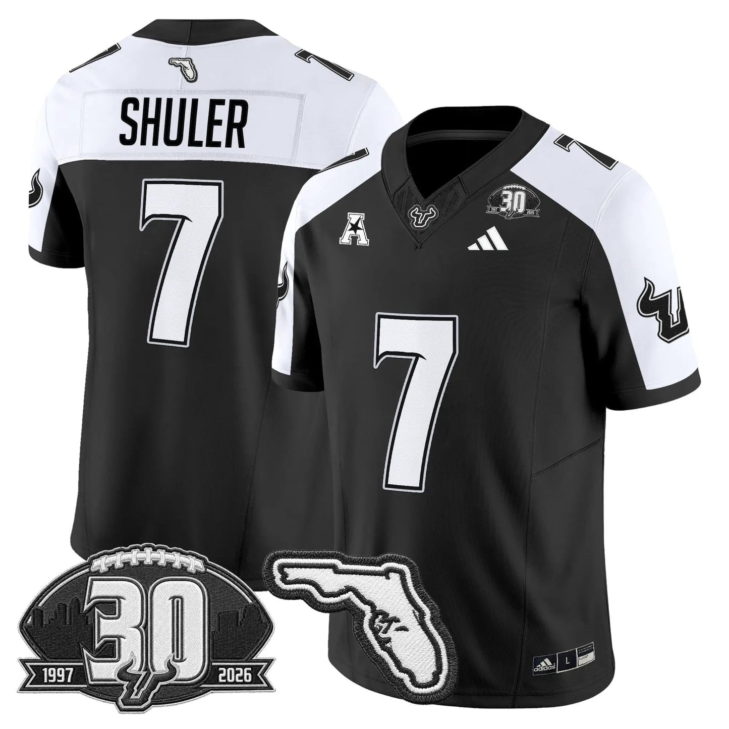 South Florida Bulls 30th Anniversary Patch Vapor Limited Jersey - Stitched by Digigearus