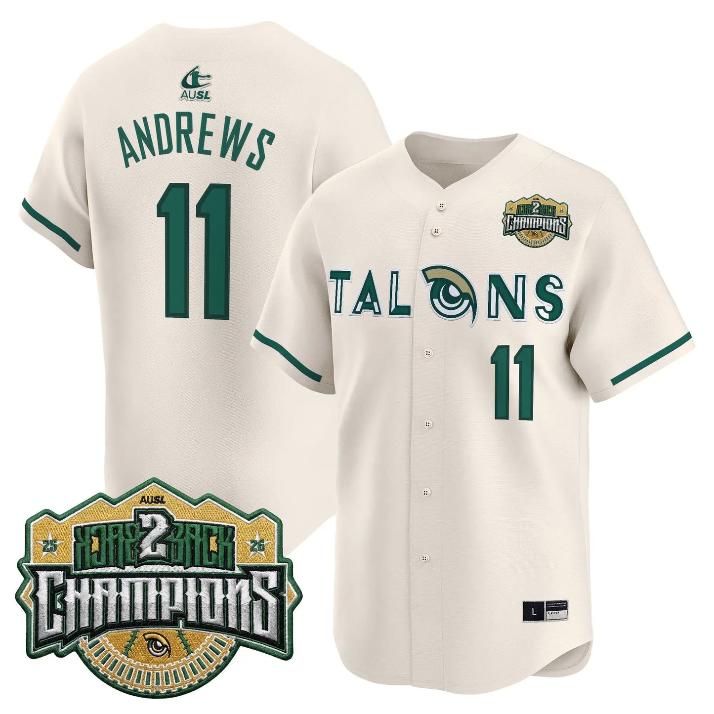 Utah Talons 2026 Back-To-Back Athletes Unlimited Softball League (AUSL) Champions Vapor Premier Limited Jersey - Stitched by Digigearus
