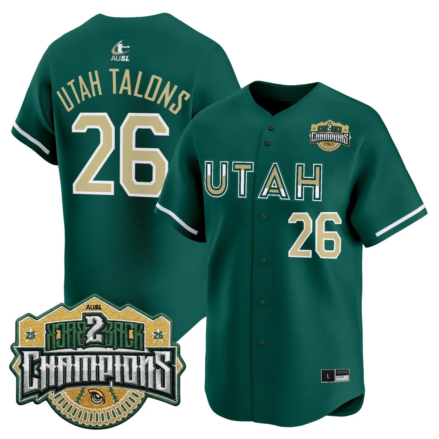 Utah Talons 2026 Back-To-Back Athletes Unlimited Softball League (AUSL) Champions Vapor Premier Limited Jersey - Stitched by Digigearus