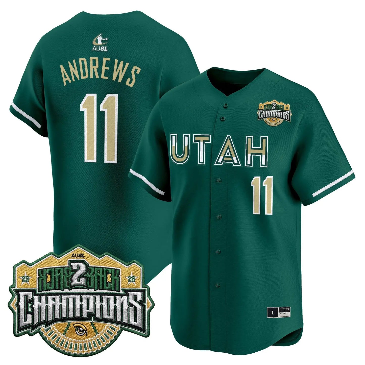 Utah Talons 2026 Back-To-Back Athletes Unlimited Softball League (AUSL) Champions Vapor Premier Limited Jersey - Stitched by Digigearus