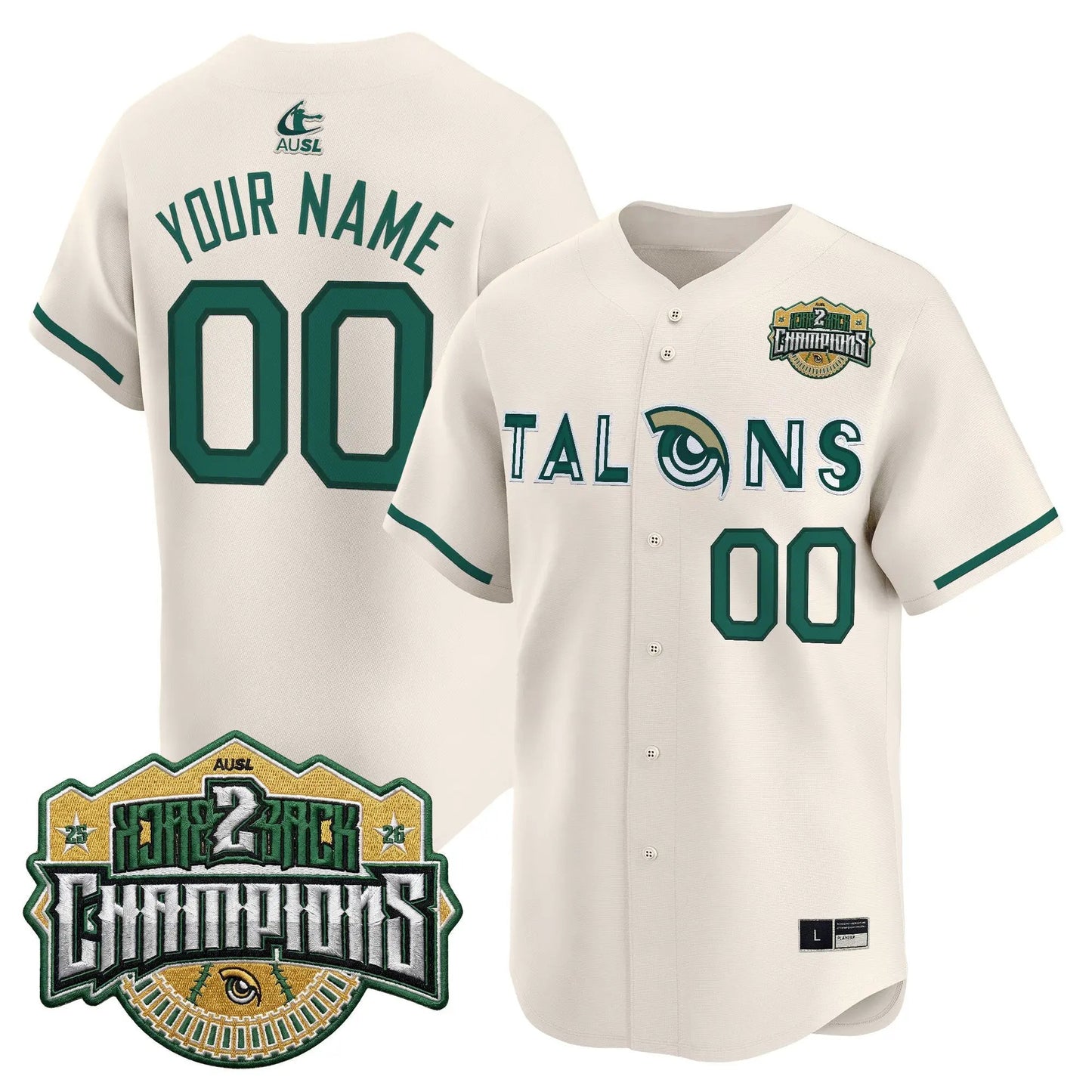 Utah Talons 2026 Back-To-Back Athletes Unlimited Softball League (AUSL) Champions Vapor Premier Limited Custom Jersey - Stitched by Digigearus
